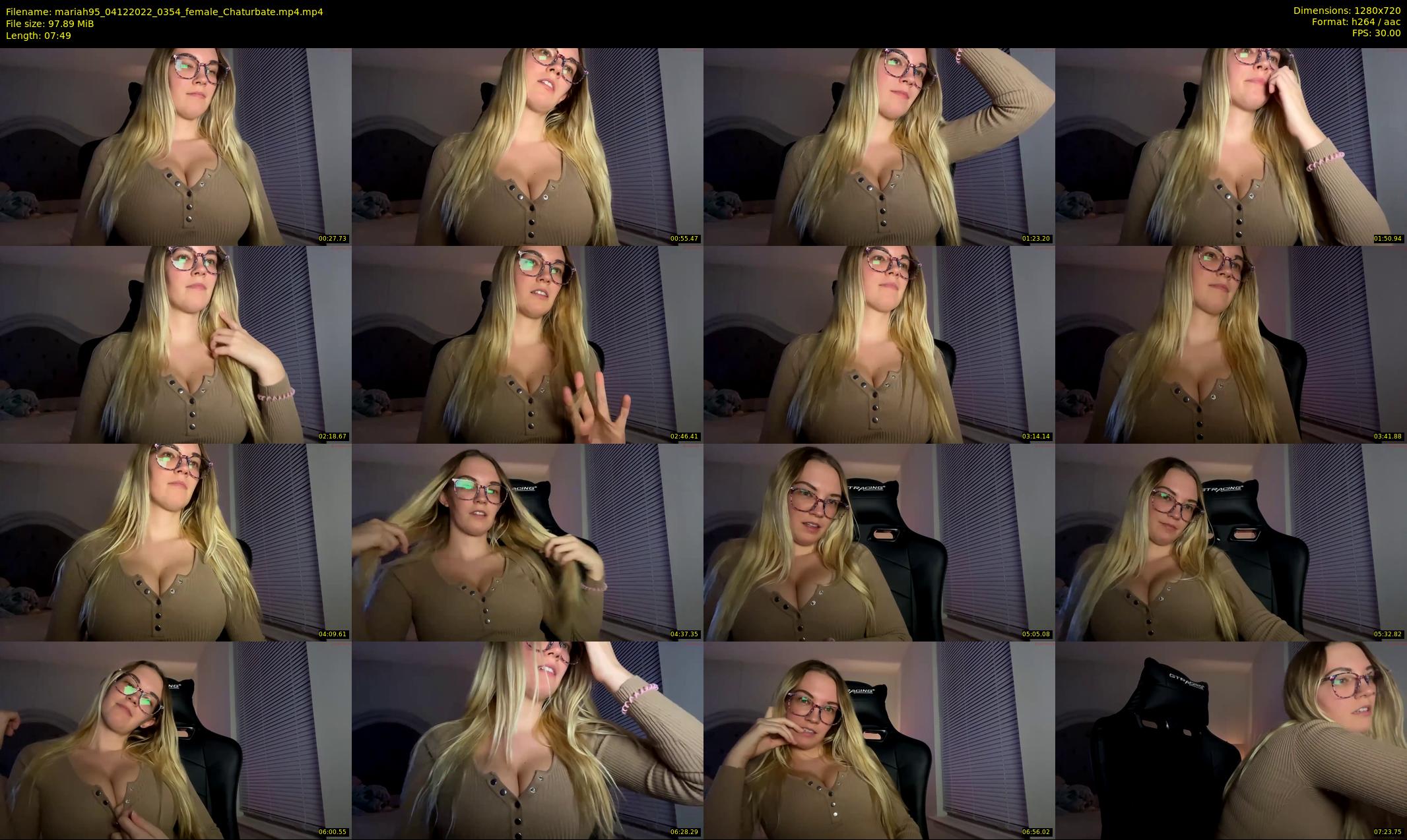 mariah95 — 8 minute Chaturbate female cam show recording, 720p, Dec 4, 2022