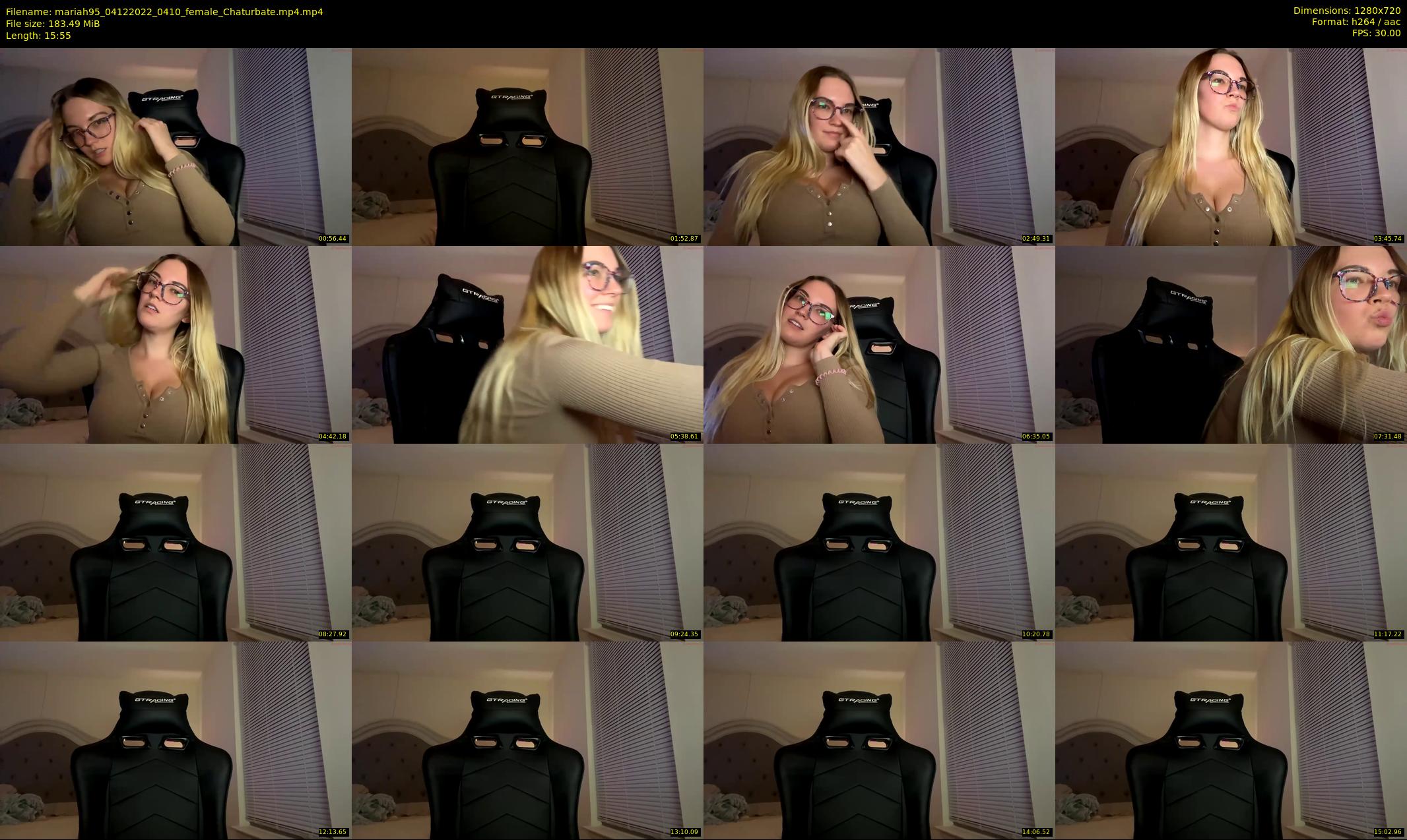 mariah95 — 16 minute Chaturbate female cam show recording, 720p, Dec 4, 2022