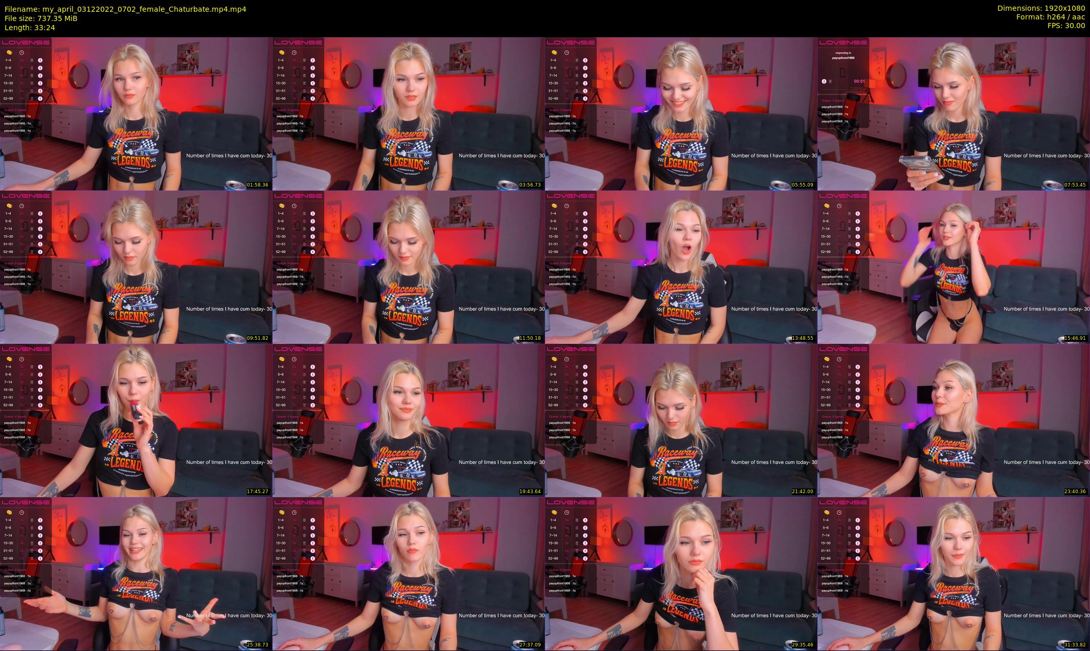 my_april — 34 minute Chaturbate female cam show recording, 1080p, Dec 3, 2022