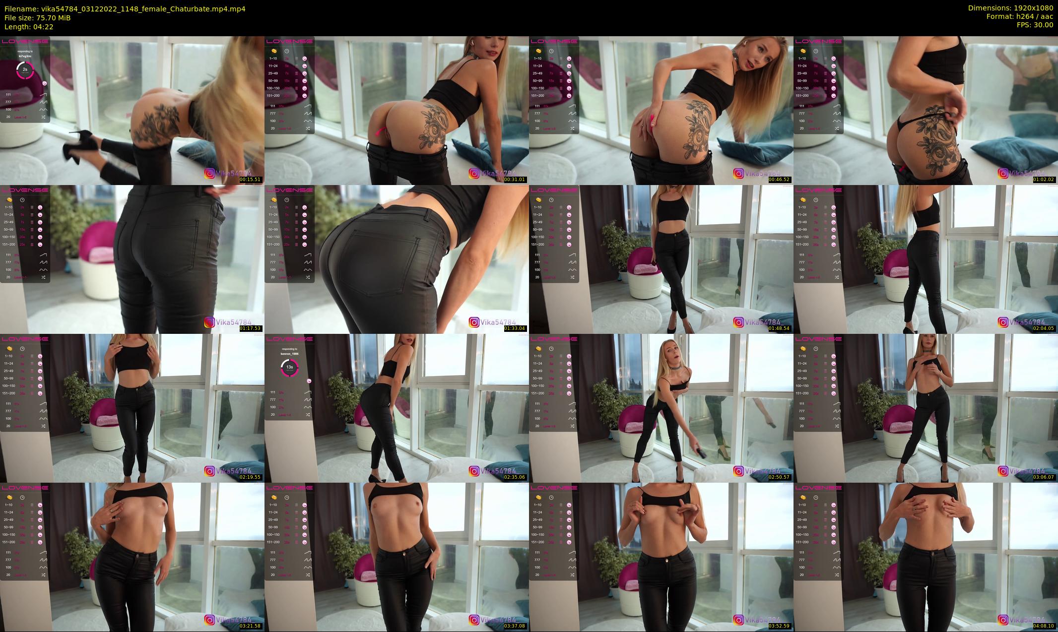 vika54784 — 5 minute Chaturbate female cam show recording, 1080p, Dec 3, 2022