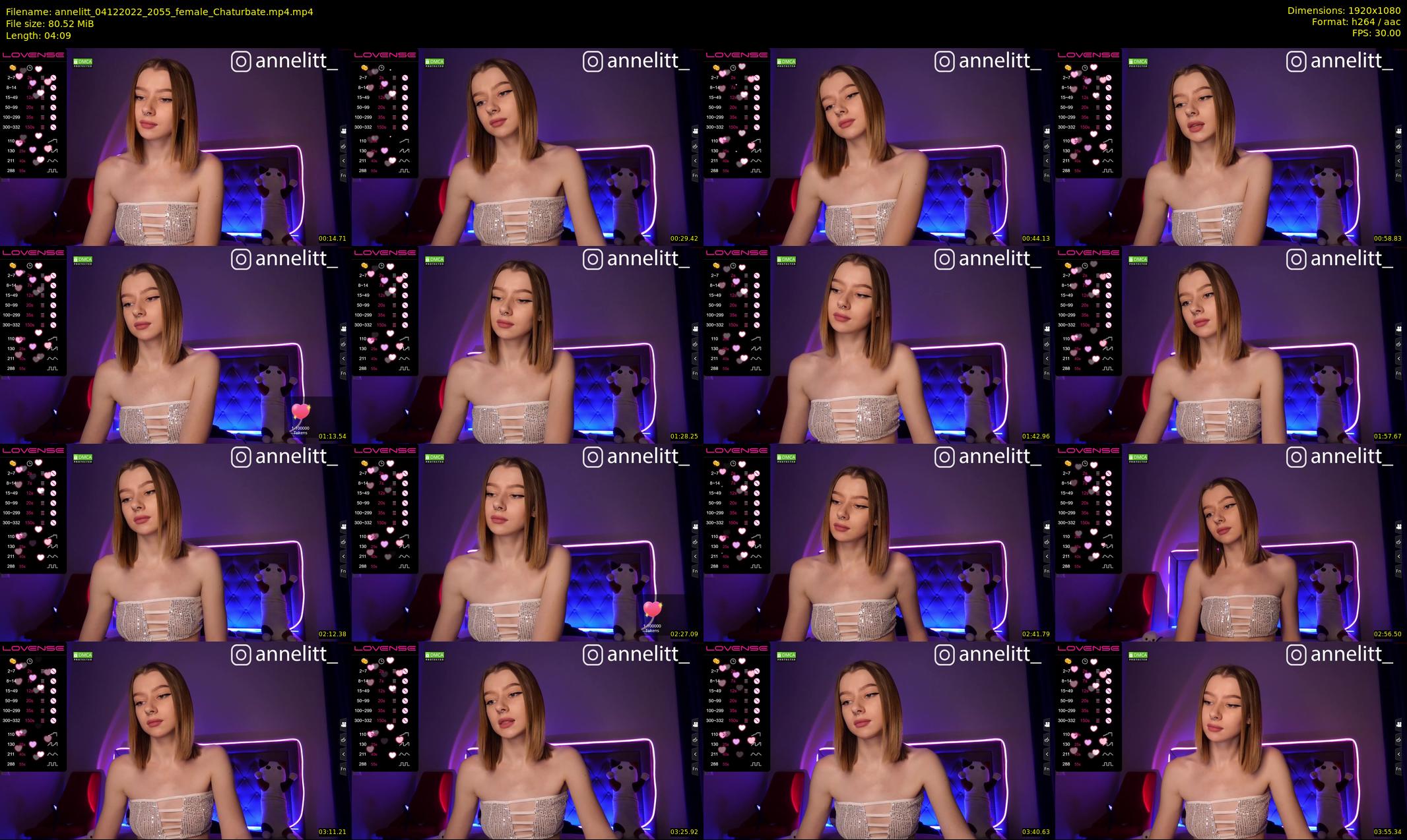 annelitt — 5 minute Chaturbate female cam show recording, 1080p, Dec 4, 2022