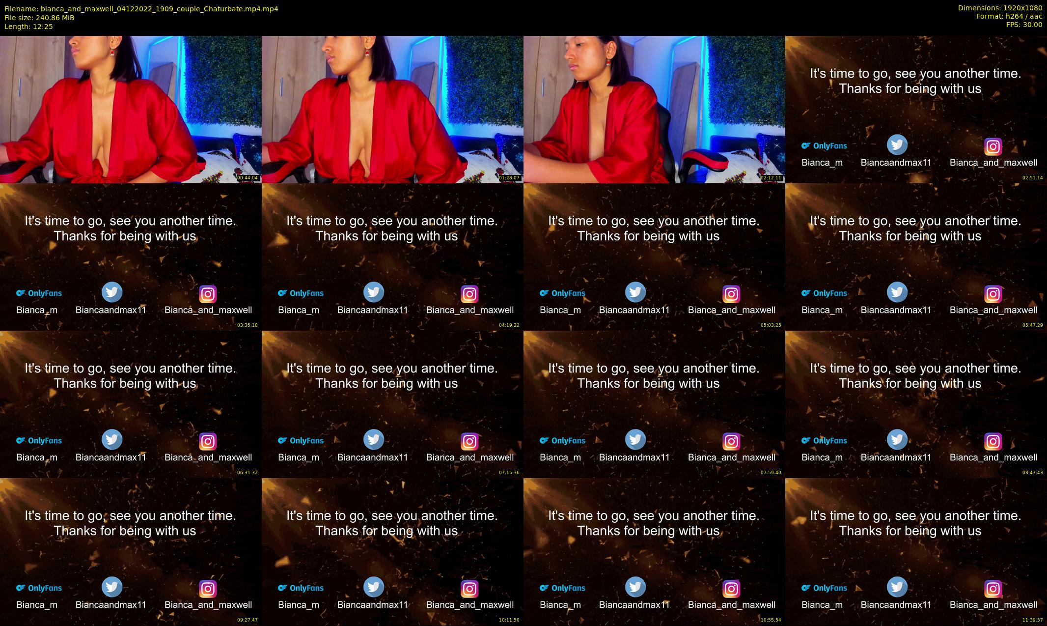 bianca_and_maxwell — 13 minute Chaturbate couple cam show recording, 1080p, Dec 4, 2022