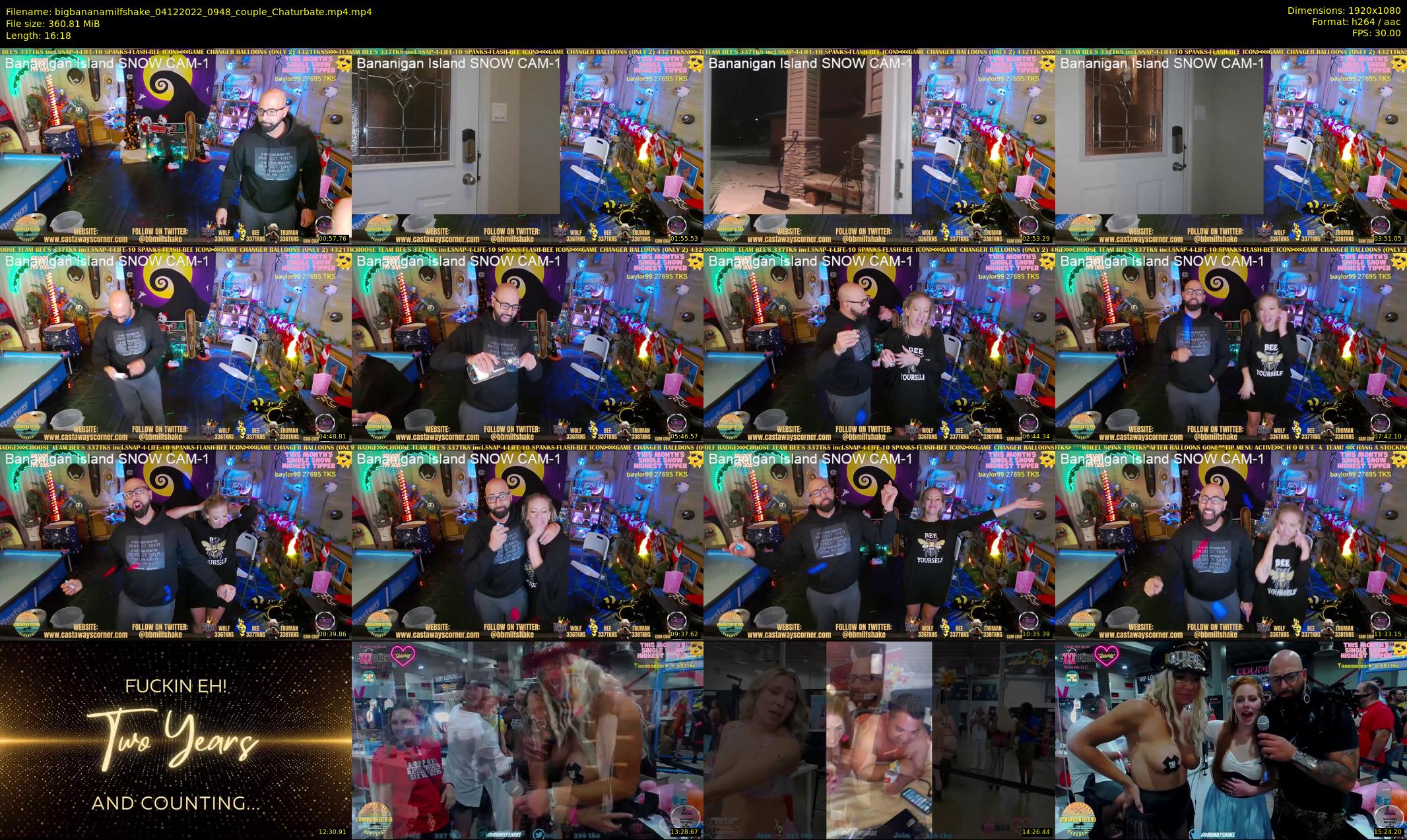 bigbananamilfshake — 17 minute Chaturbate couple cam show recording, 1080p, Dec 4, 2022