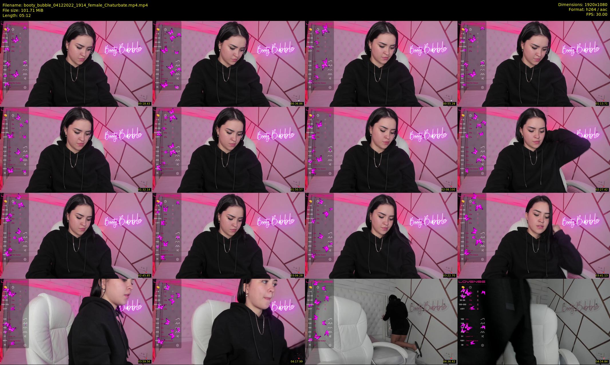 booty_bubble — 6 minute Chaturbate female cam show recording, 1080p, Dec 4, 2022