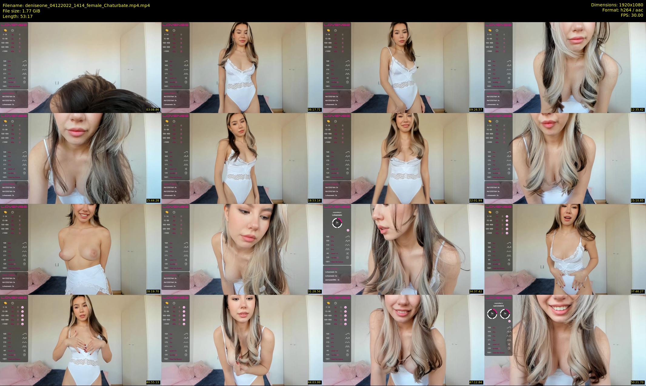 deniseone — 54 minute Chaturbate female cam show recording, 1080p, Dec 4, 2022