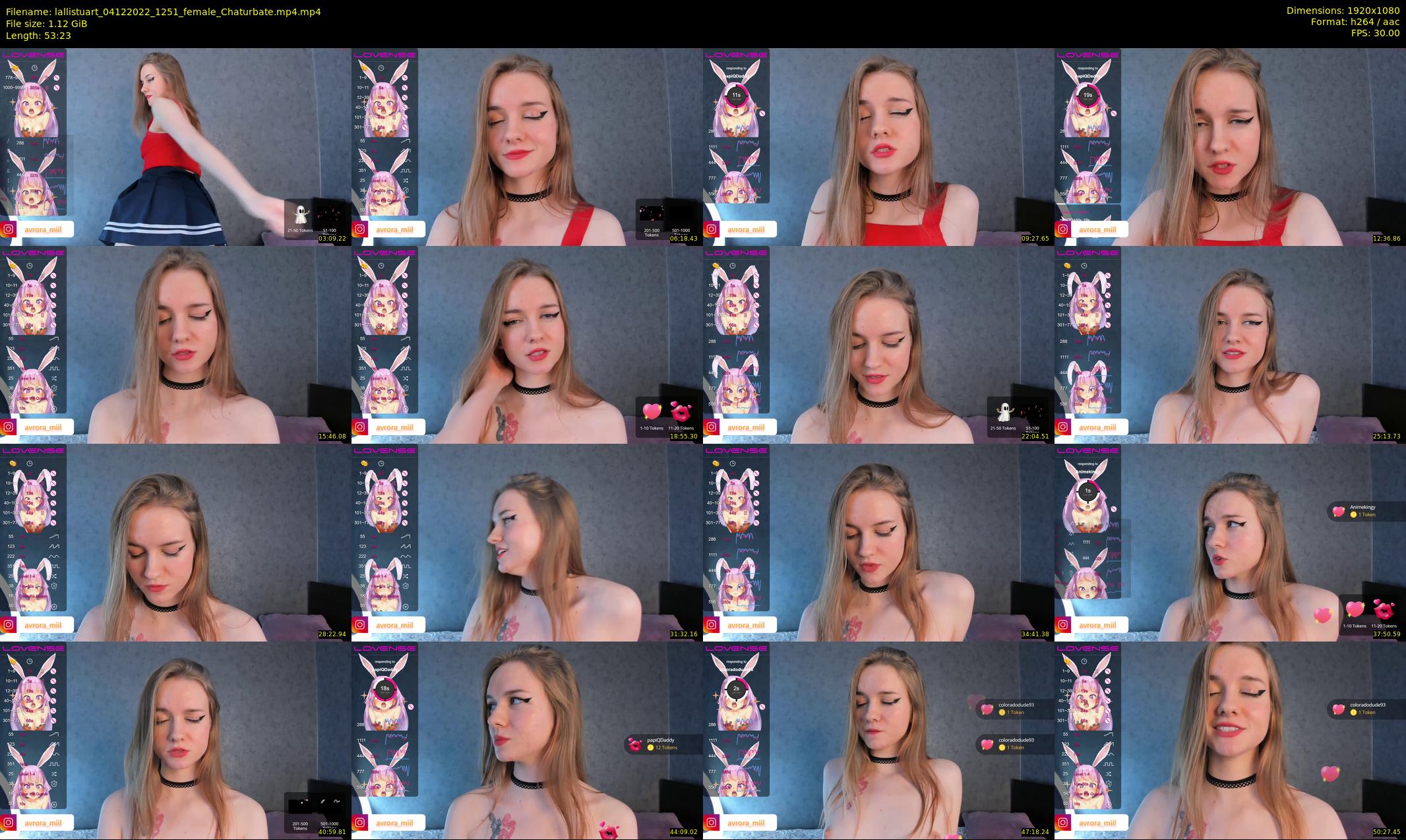 lallistuart — 54 minute Chaturbate female cam show recording, 1080p, Dec 4, 2022