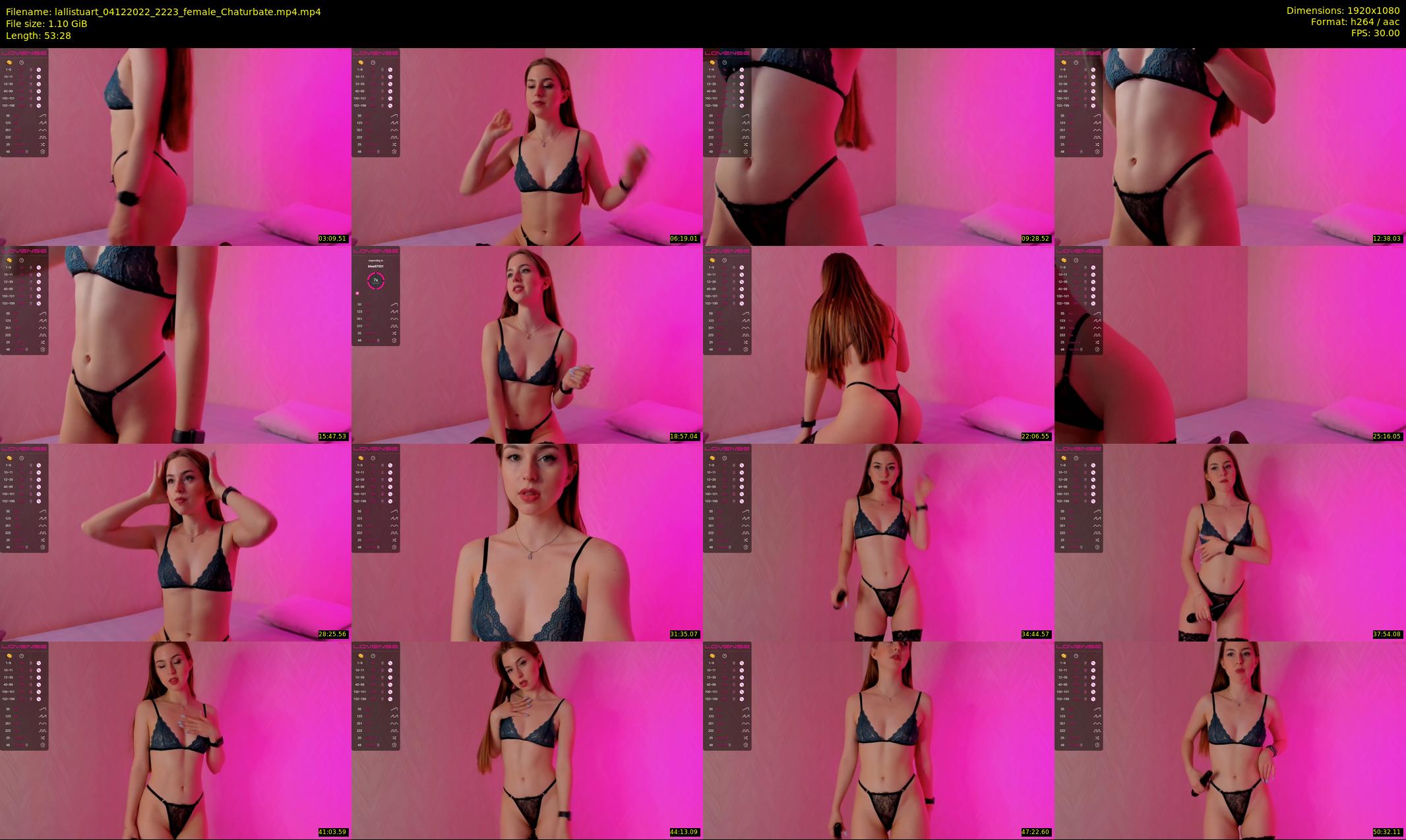 lallistuart — 54 minute Chaturbate female cam show recording, 1080p, Dec 4, 2022