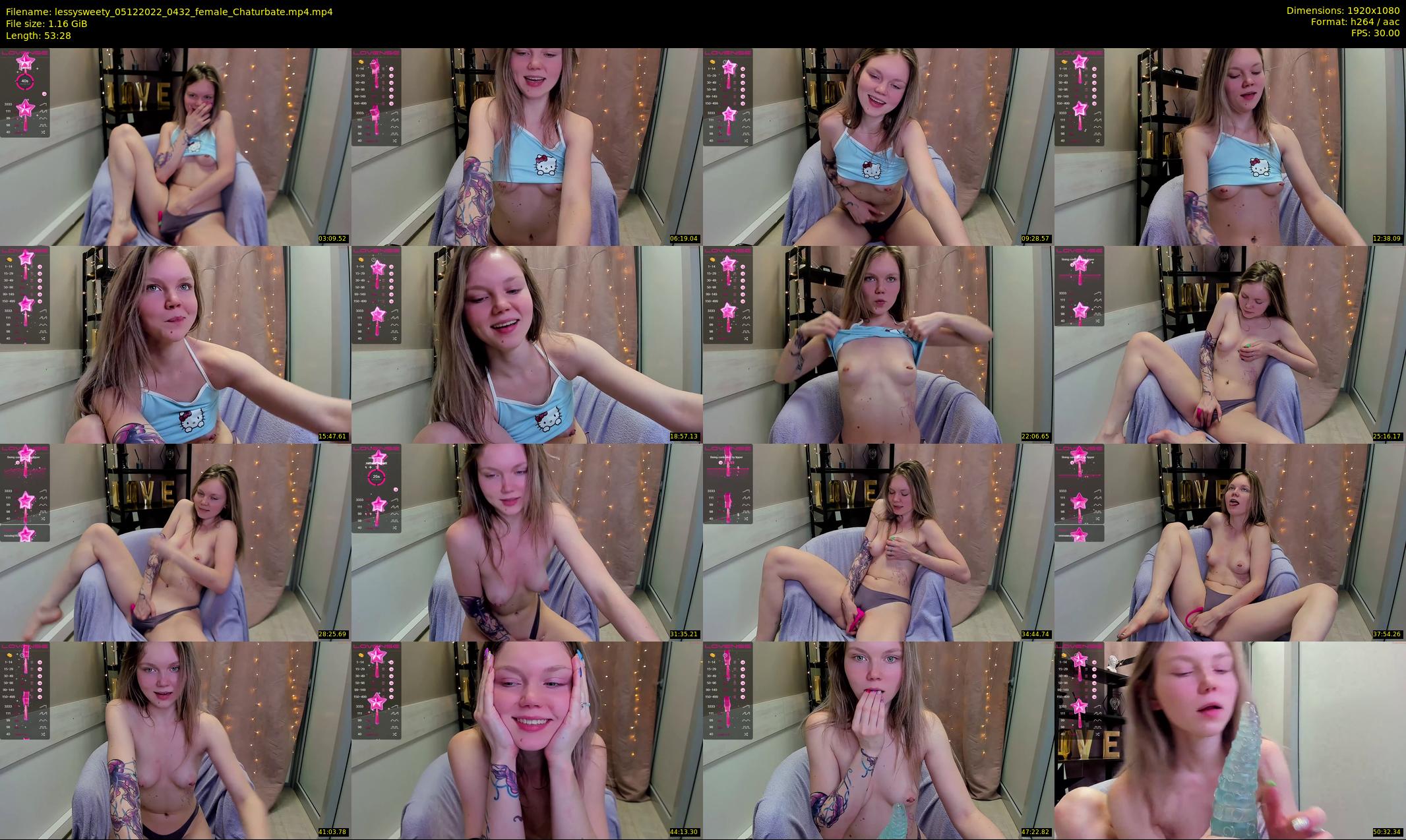 lessysweety — 54 minute Chaturbate female cam show recording, 1080p, Dec 5, 2022