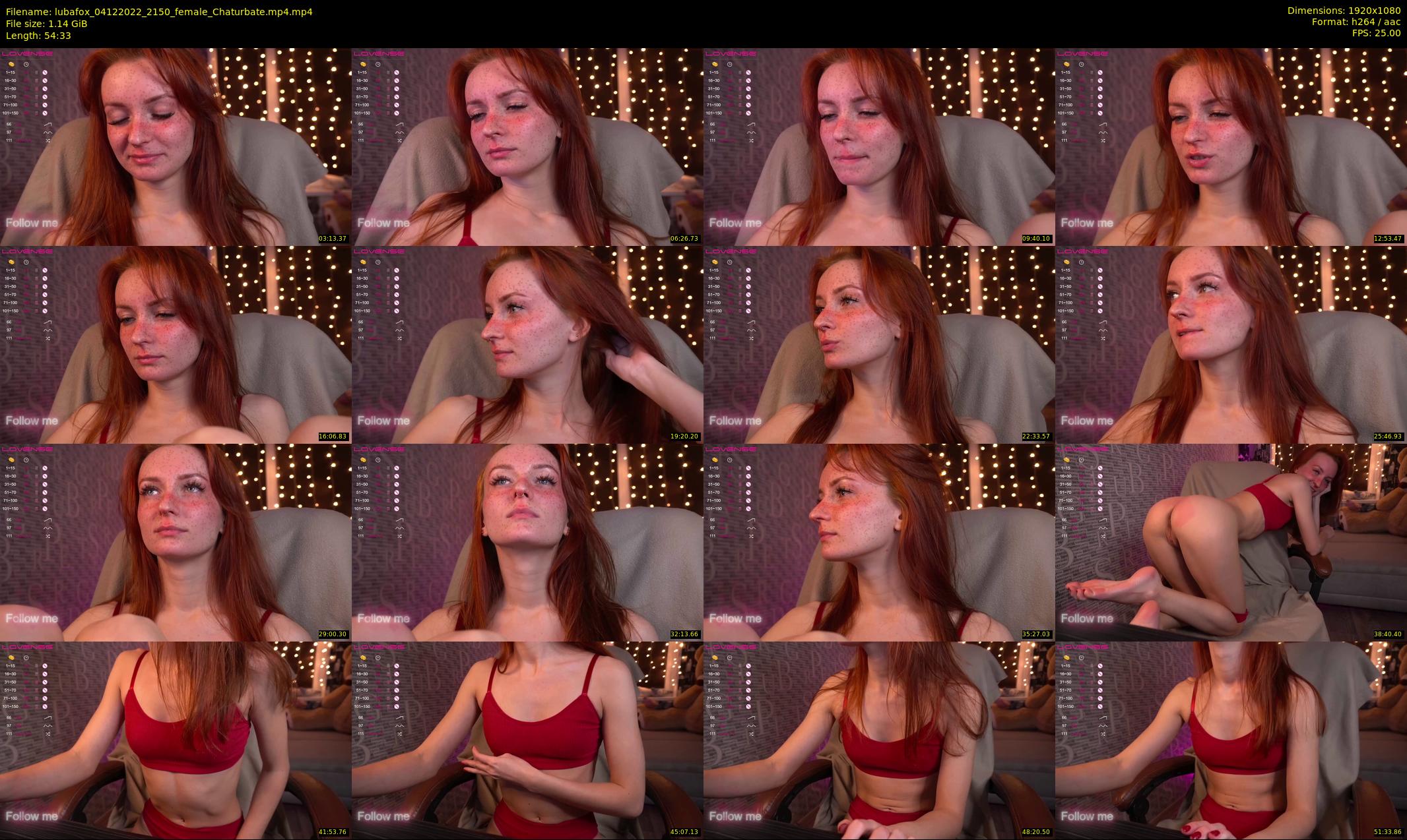 lubafox — 55 minute Chaturbate female cam show recording, 1080p, Dec 4, 2022
