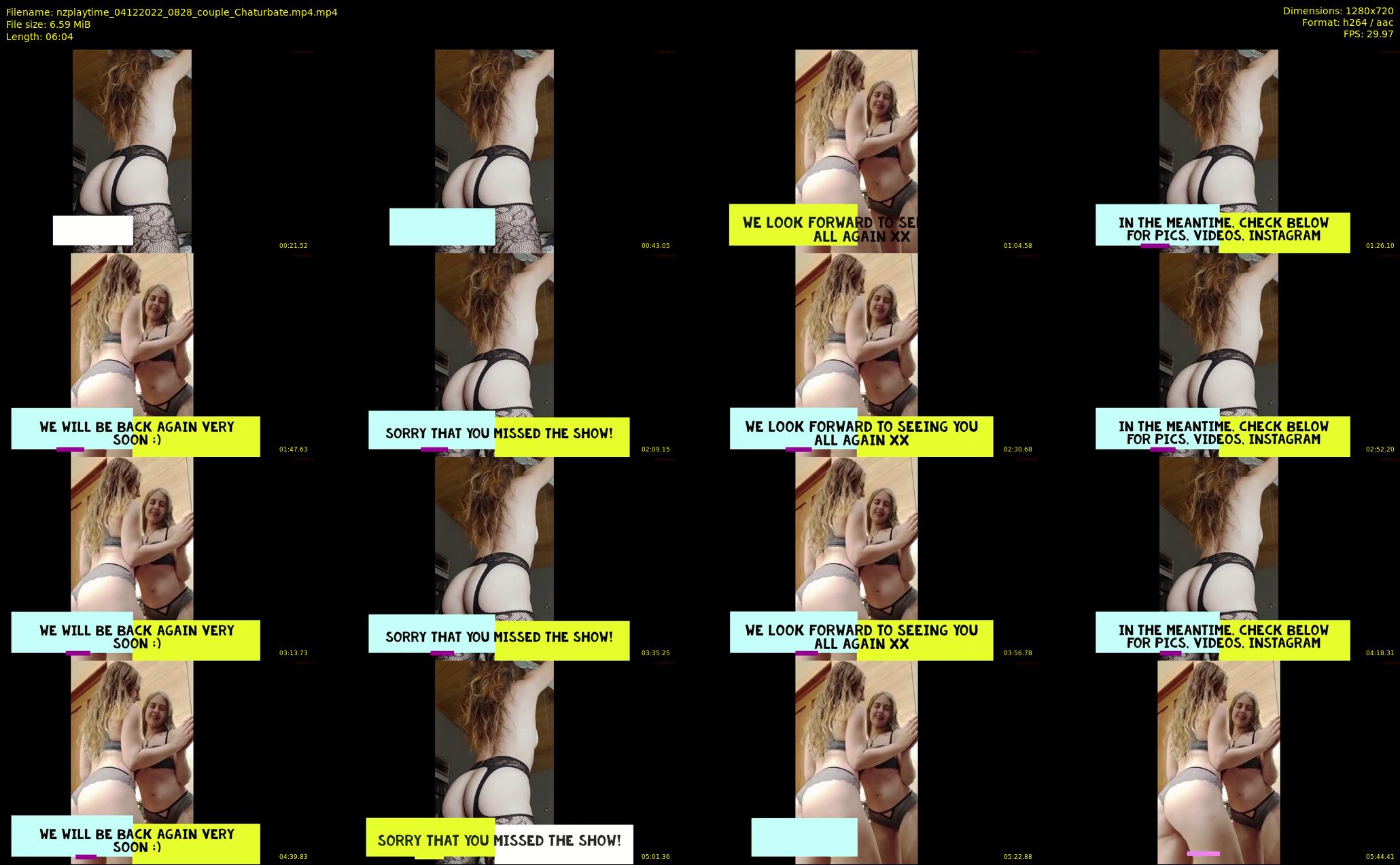 nzplaytime — 7 minute Chaturbate couple cam show recording, 720p, Dec 4, 2022