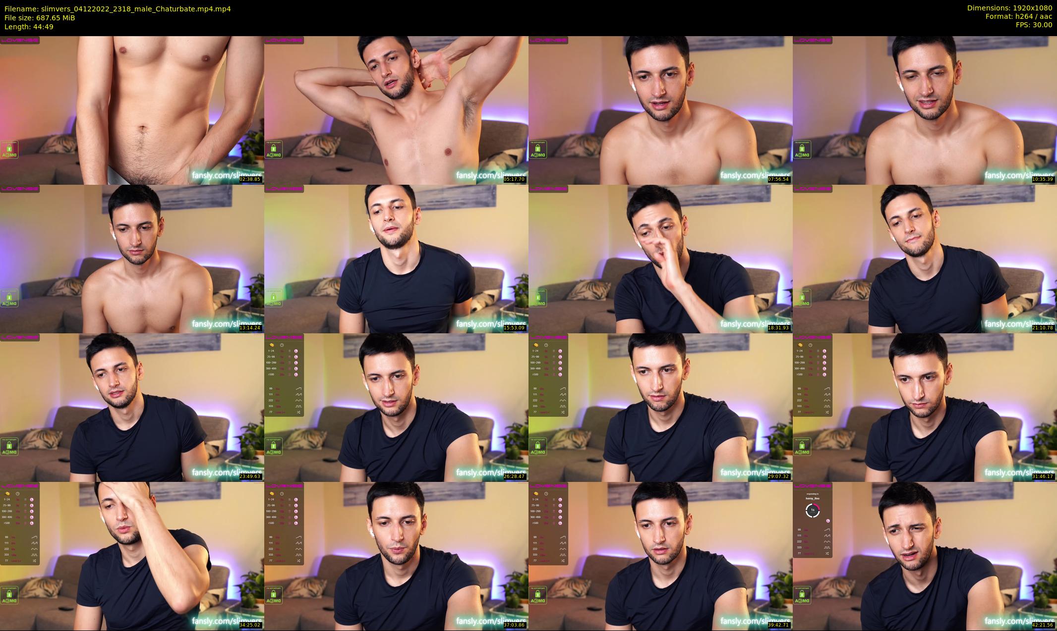 slimvers — 45 minute Chaturbate male cam show recording, 1080p, Dec 4, 2022