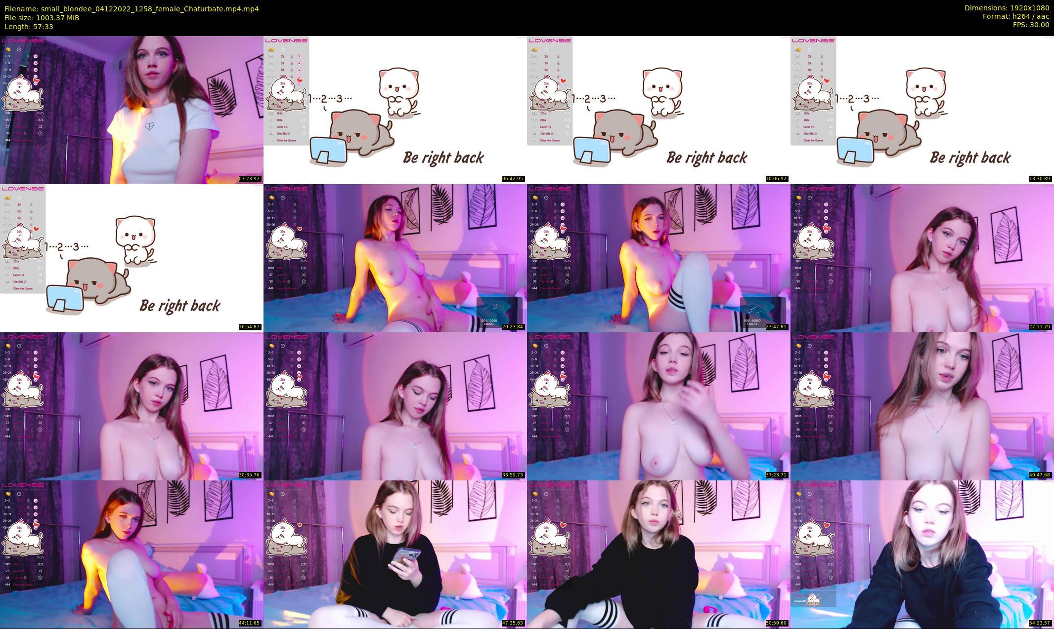 small_blondee — 58 minute Chaturbate female cam show recording, 1080p, Dec 4, 2022