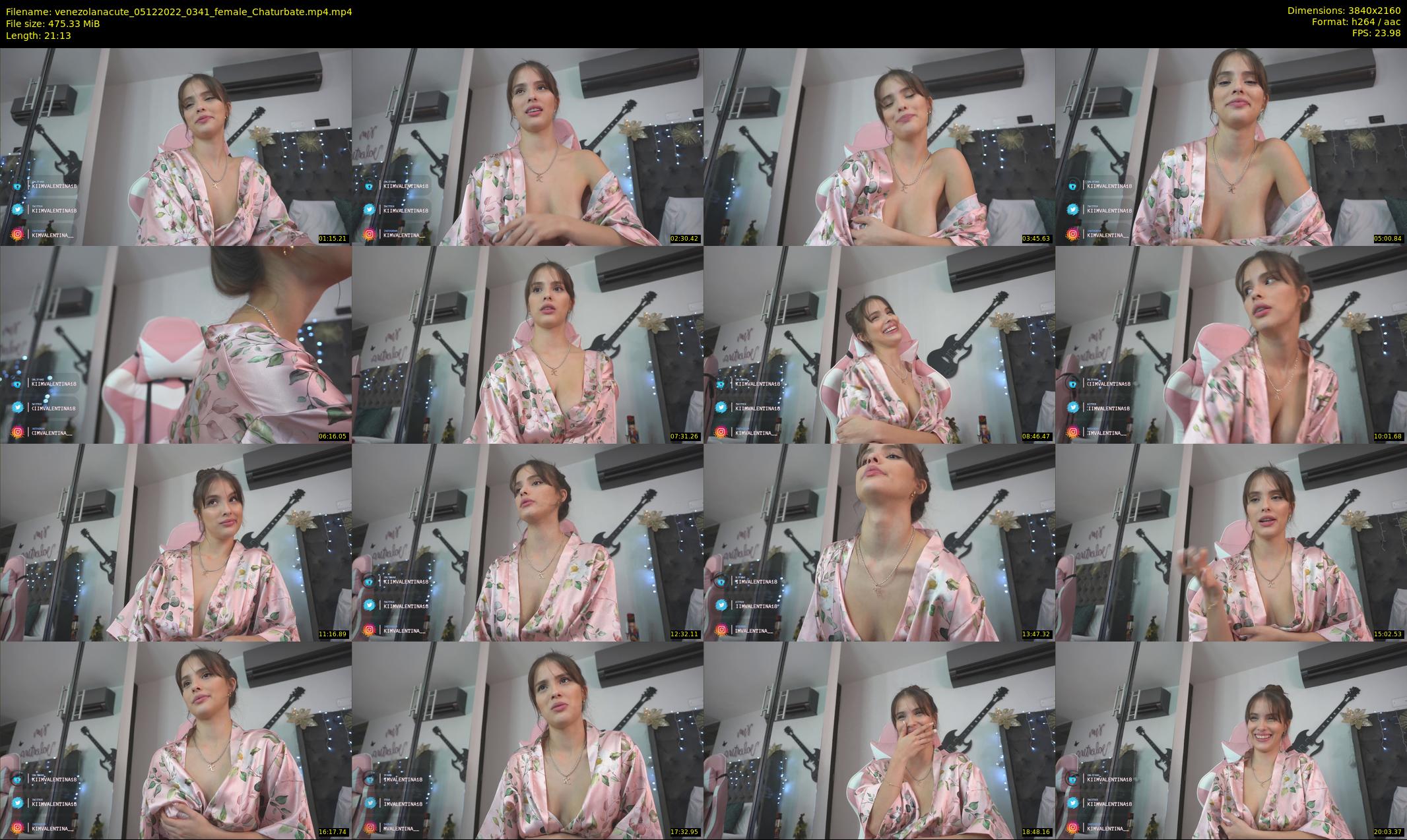 venezolanacute — 22 minute Chaturbate female cam show recording, 4K, Dec 5, 2022