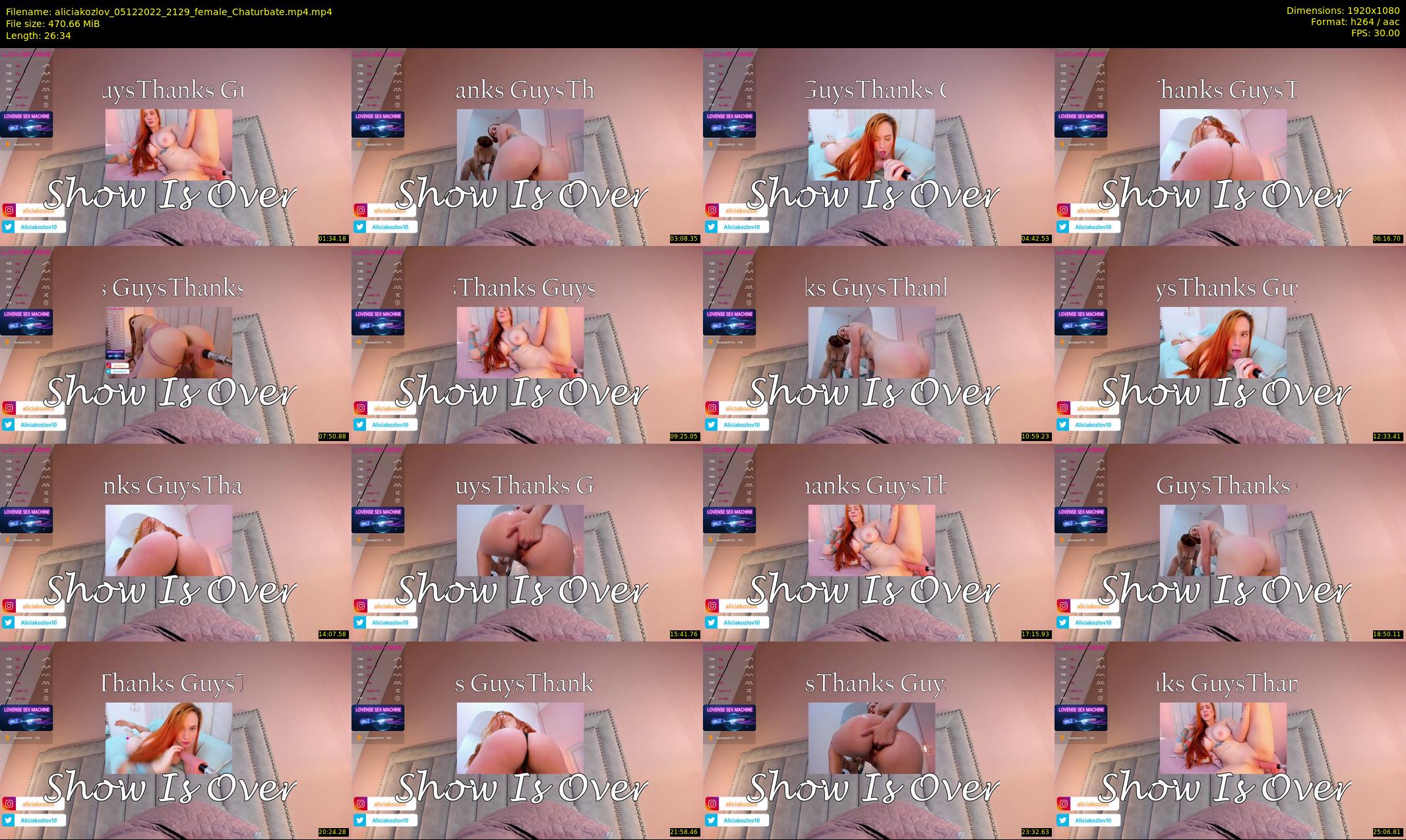 aliciakozlov — 27 minute Chaturbate female cam show recording, 1080p, Dec 5, 2022