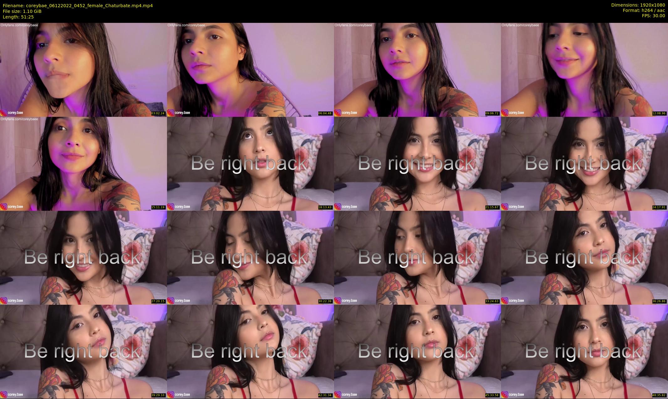 coreybae — 52 minute Chaturbate female cam show recording, 1080p, Dec 6, 2022