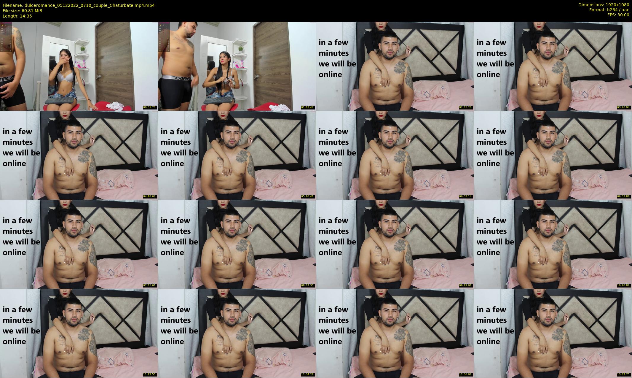 dulceromance — 15 minute Chaturbate couple cam show recording, 1080p, Dec 5, 2022