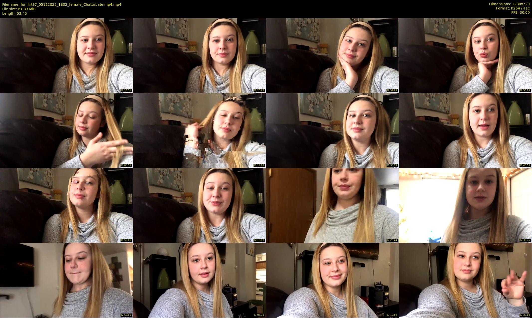 funflirt97 — 4 minute Chaturbate female cam show recording, 720p, Dec 5, 2022