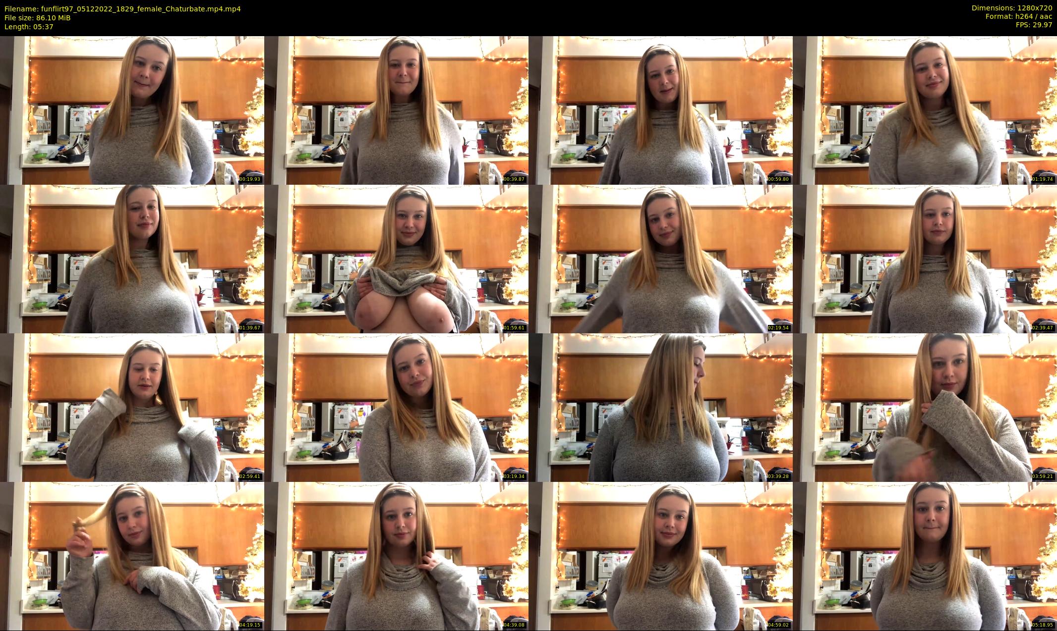 funflirt97 — 6 minute Chaturbate female cam show recording, 720p, Dec 5, 2022