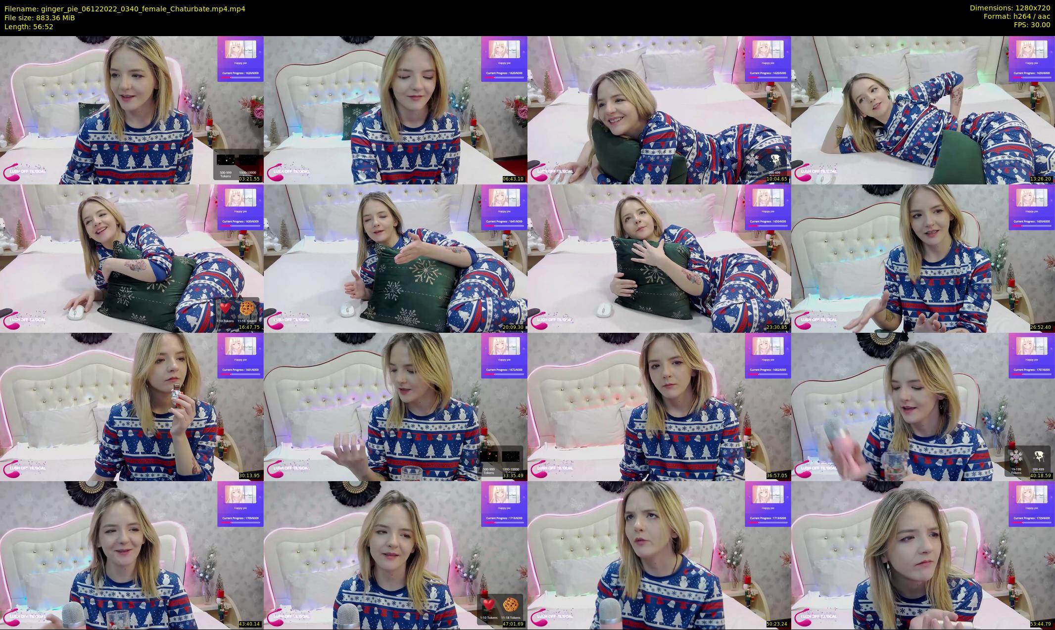 ginger_pie — 57 minute Chaturbate female cam show recording, 720p, Dec 6, 2022