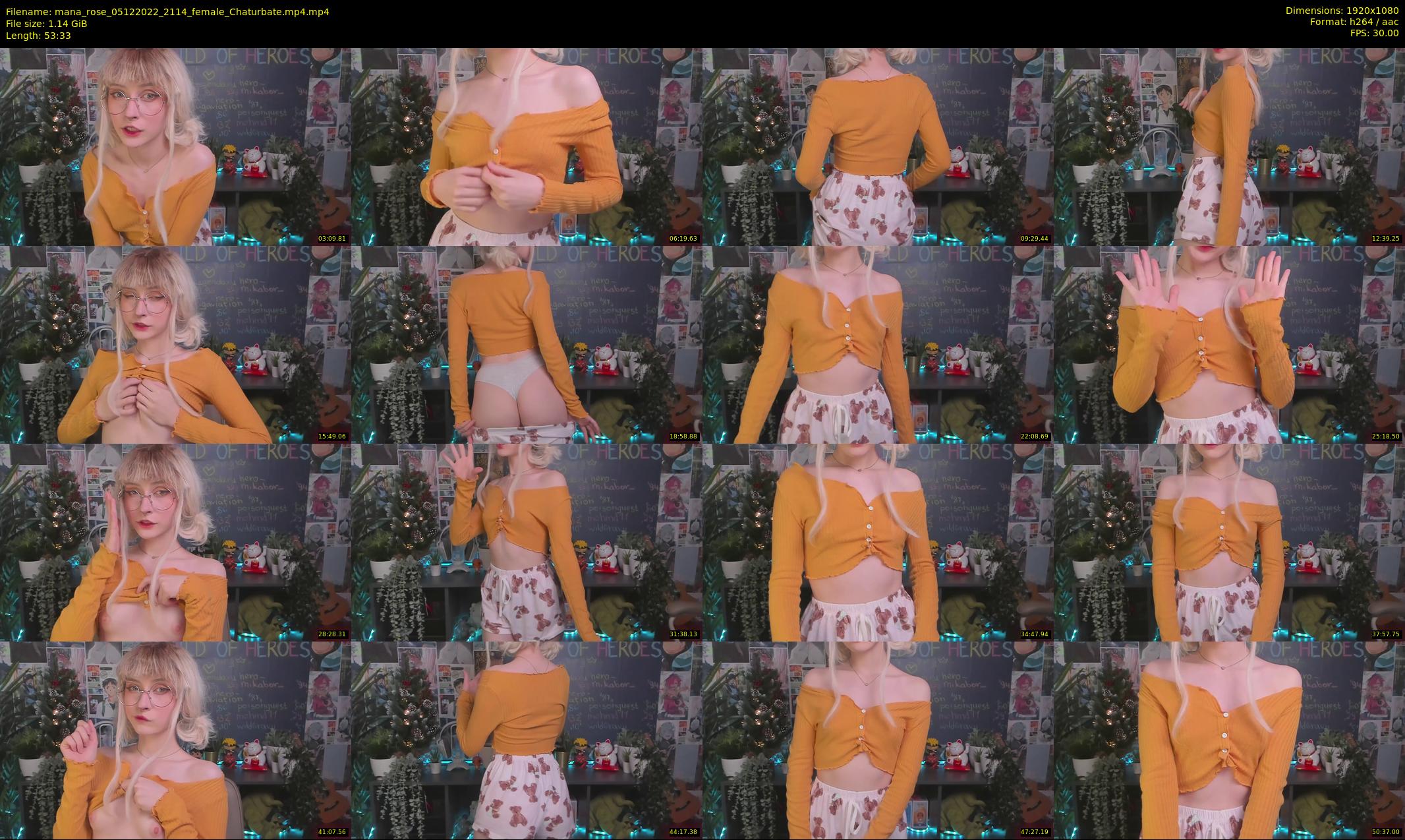 mana_rose — 54 minute Chaturbate female cam show recording, 1080p, Dec 5, 2022