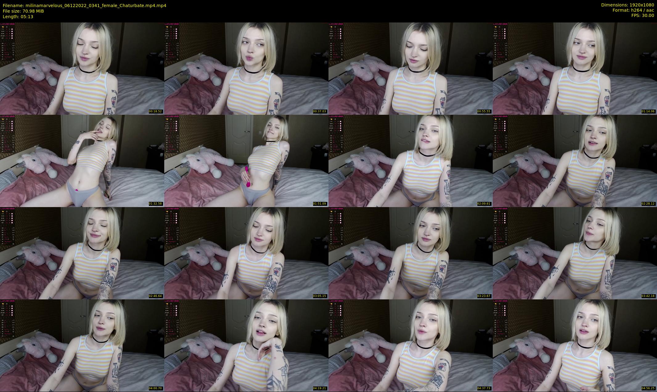 milinamarvelous — 6 minute Chaturbate female cam show recording, 1080p, Dec 6, 2022