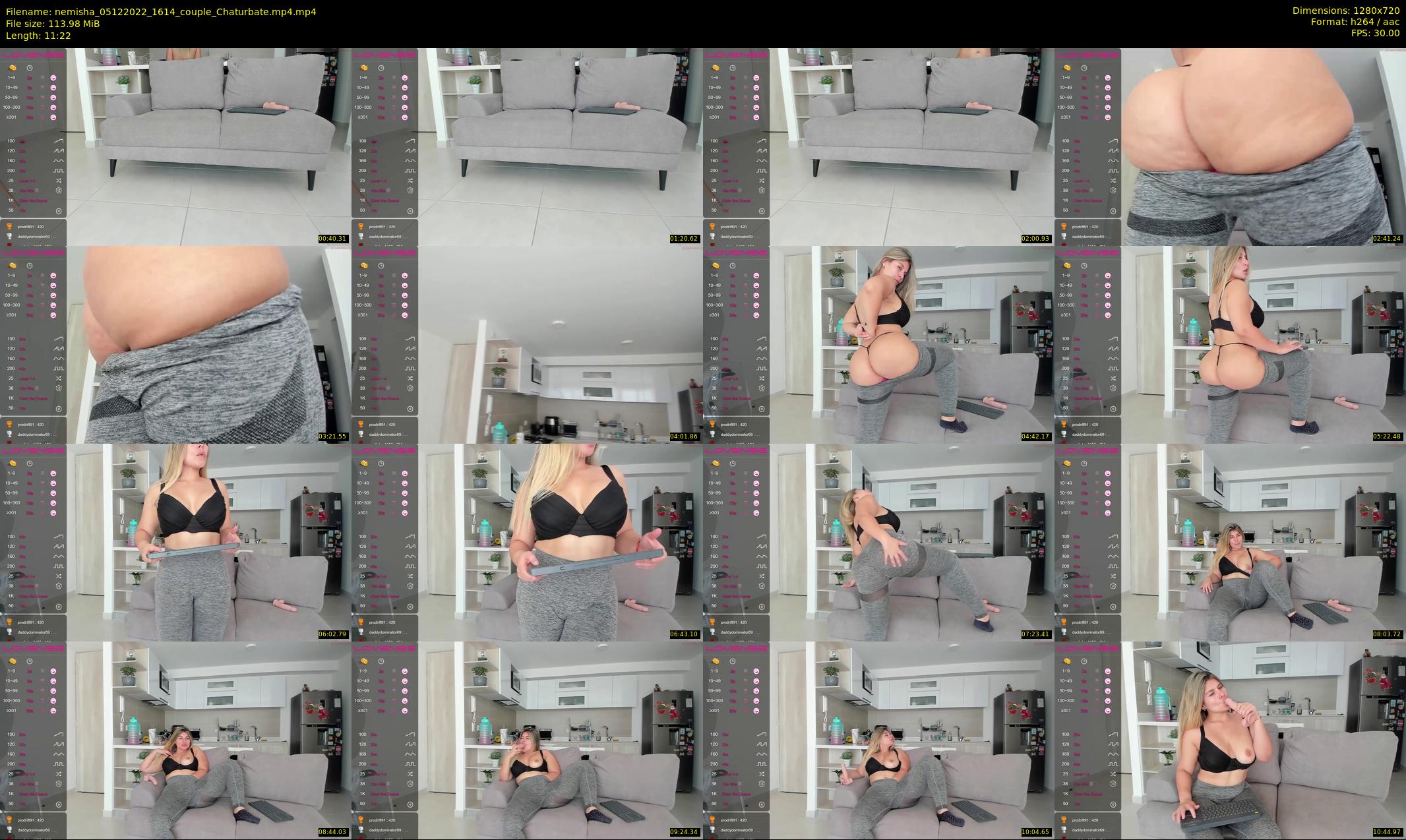 nemisha — 12 minute Chaturbate female cam show recording, 720p, Dec 5, 2022
