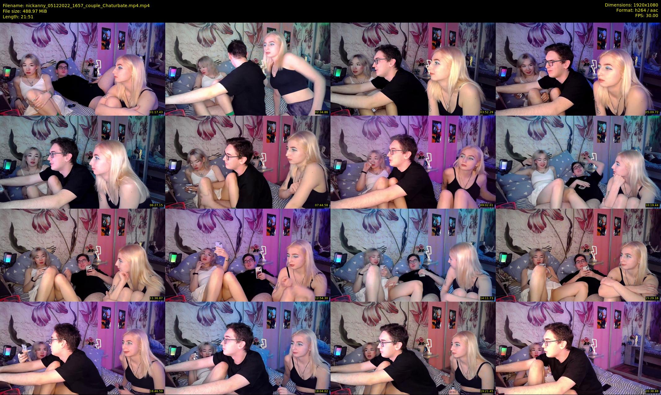 nickanny — 22 minute Chaturbate couple cam show recording, 1080p, Dec 5, 2022