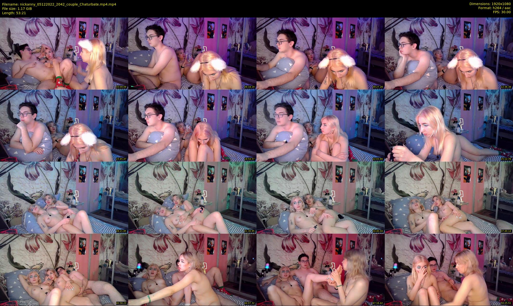 nickanny — 54 minute Chaturbate couple cam show recording, 1080p, Dec 5, 2022