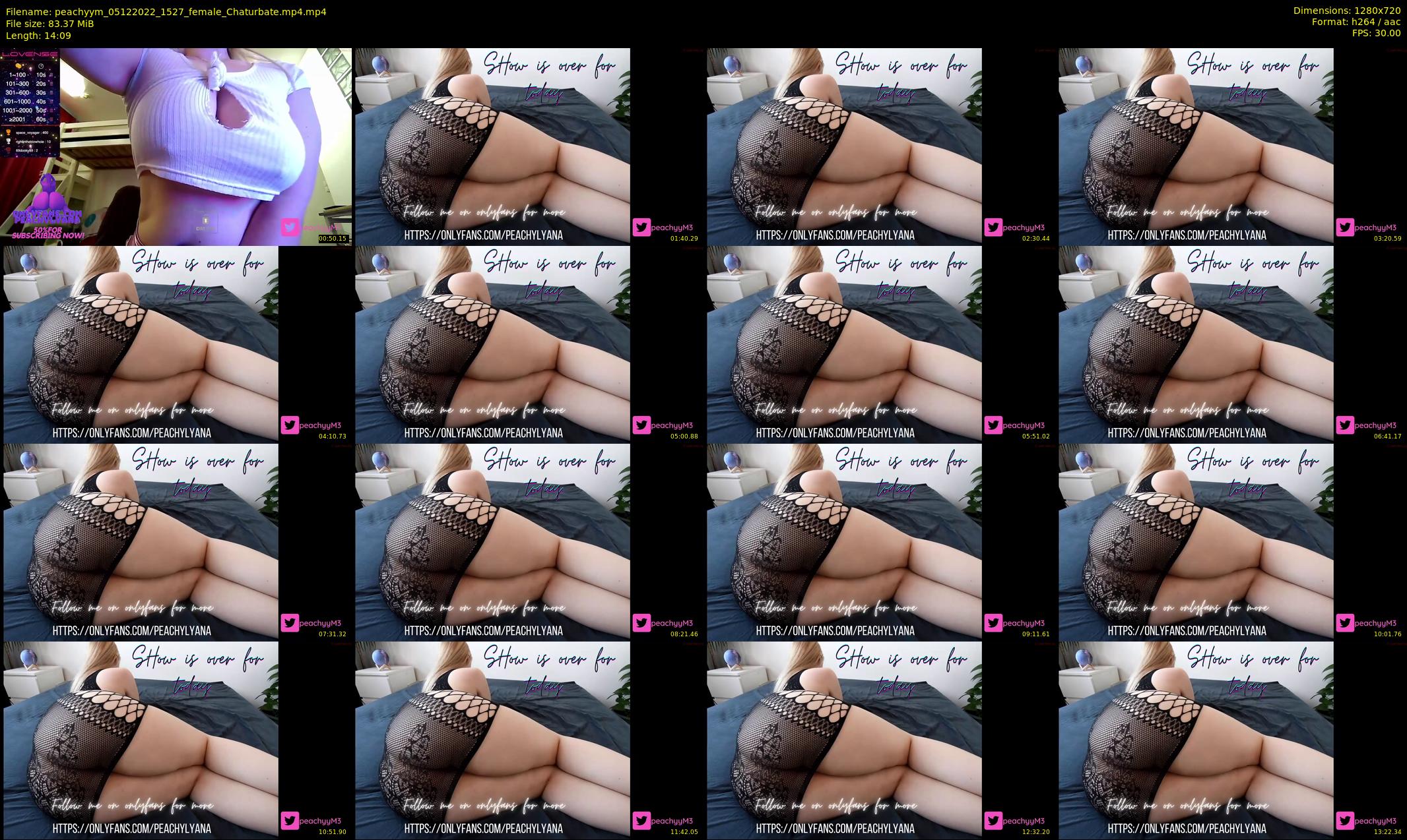 peachyym — 15 minute Chaturbate female cam show recording, 720p, Dec 5, 2022