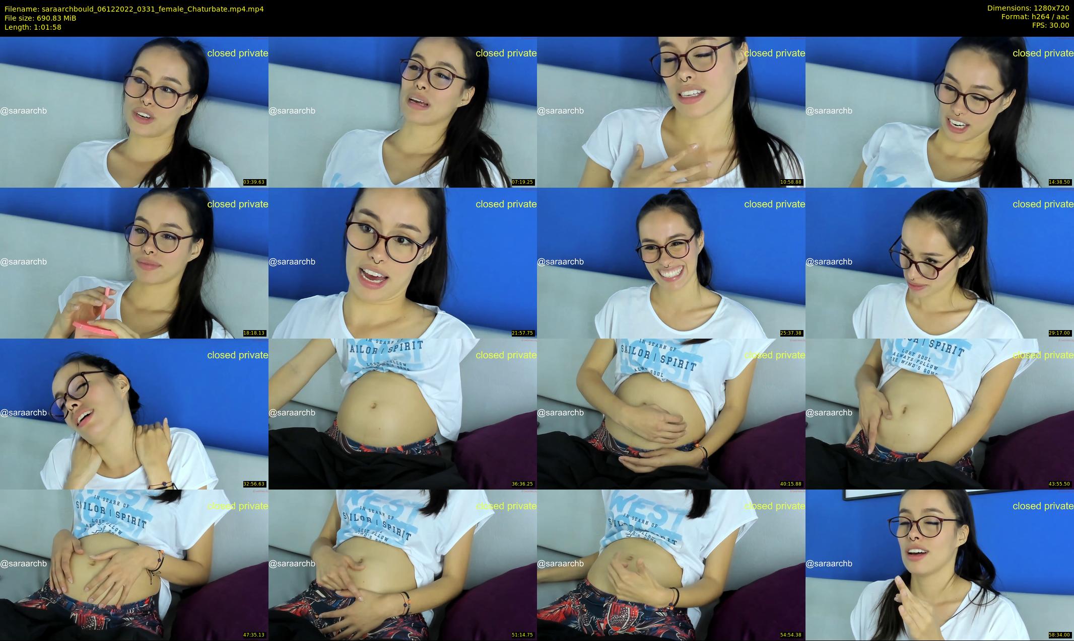 saraarchbould — 62 minute Chaturbate female cam show recording, 720p, Dec 6, 2022