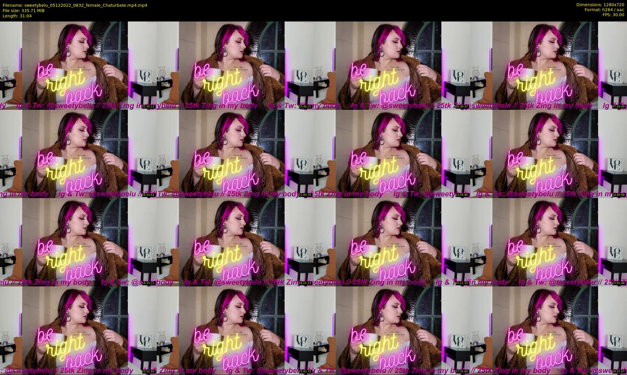sweetybelu — 32 minute Chaturbate female cam show recording, 720p, Dec 5, 2022