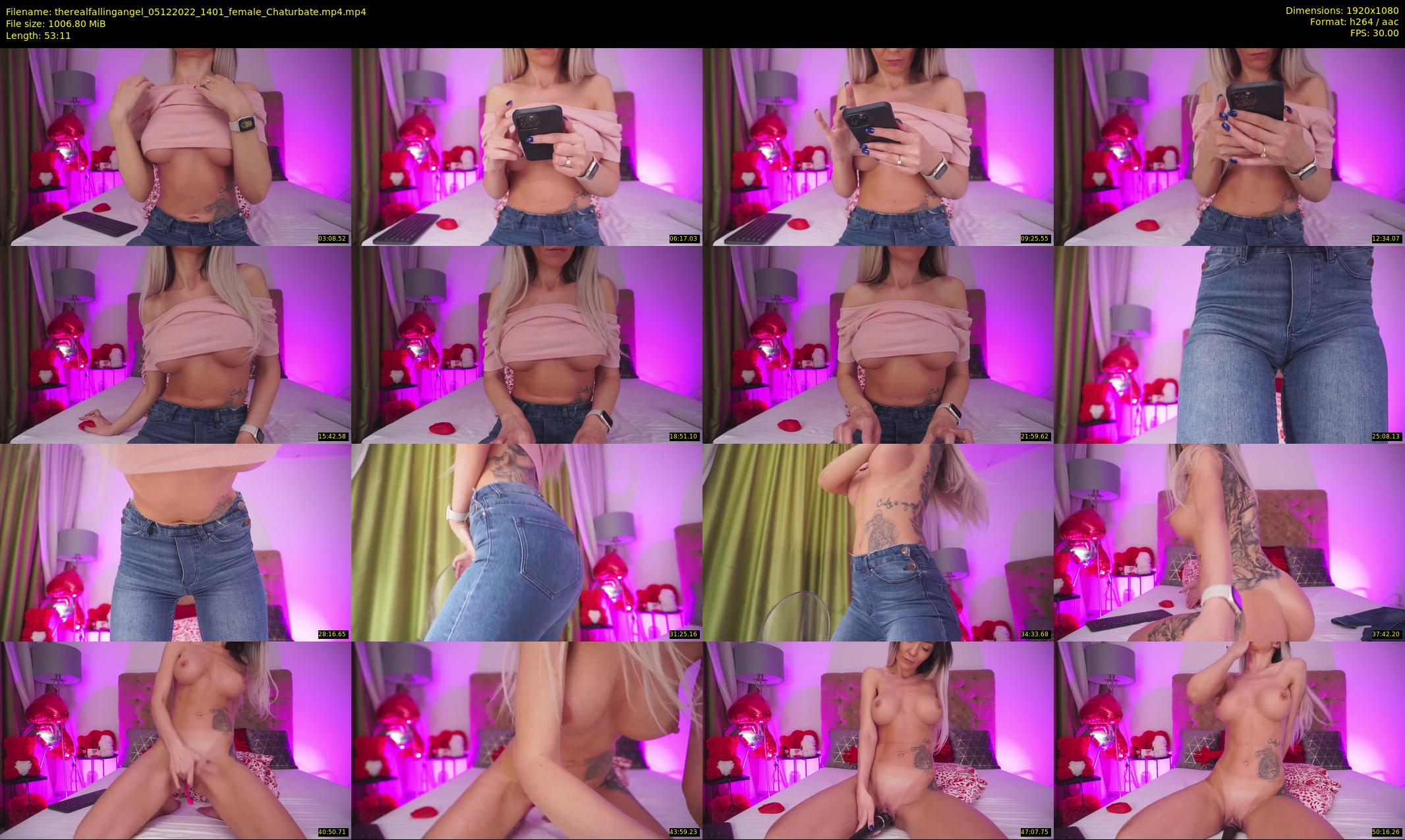 therealfallingangel — 54 minute Chaturbate female cam show recording, 1080p, Dec 5, 2022