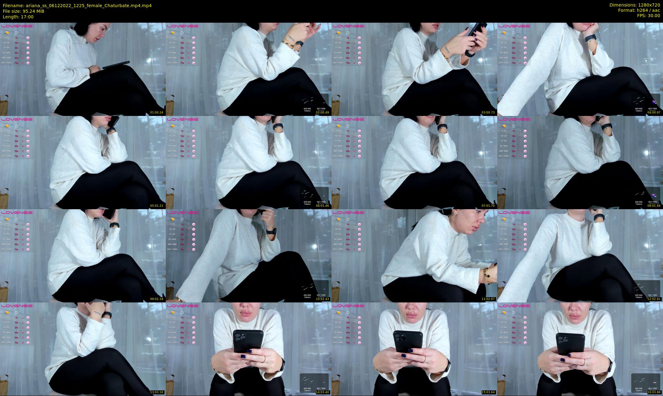 ariana_ss — 17 minute Chaturbate female cam show recording, 720p, Dec 6, 2022
