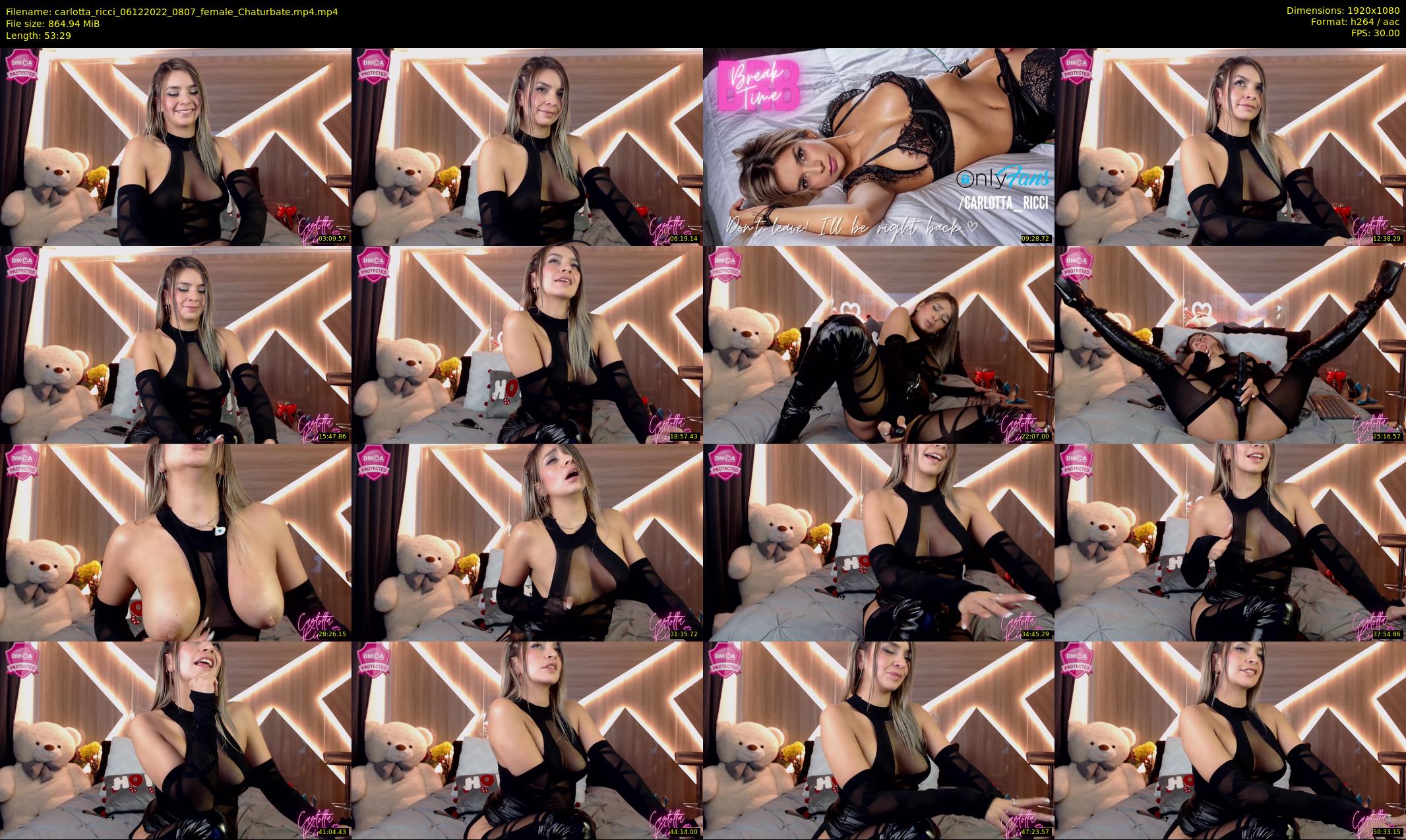 carlotta_ricci — 54 minute Chaturbate female cam show recording, 1080p, Dec 6, 2022