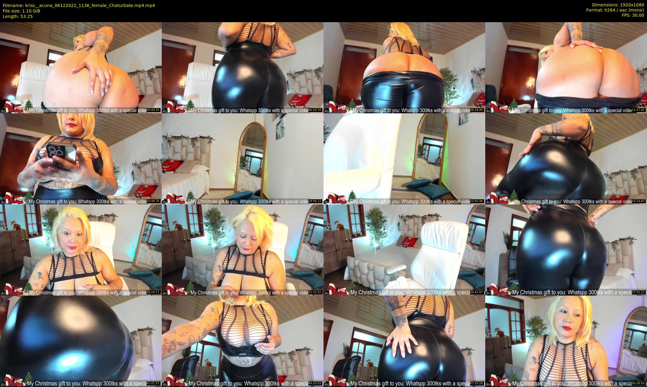 kriss__acuna — 54 minute Chaturbate female cam show recording, 1080p, Dec 6, 2022