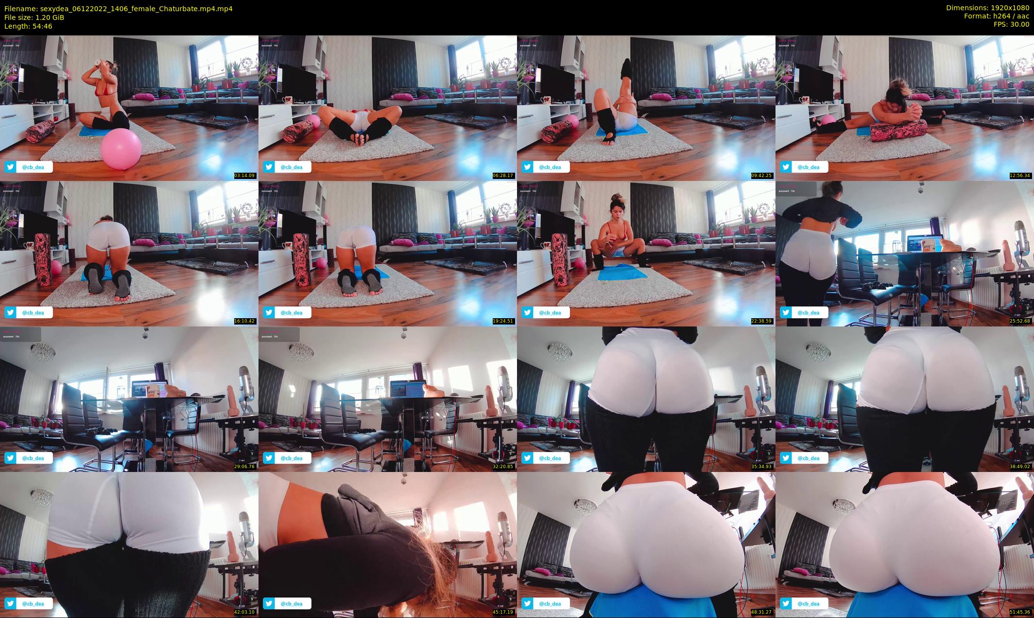 sexydea — 55 minute Chaturbate female cam show recording, 1080p, Dec 6, 2022