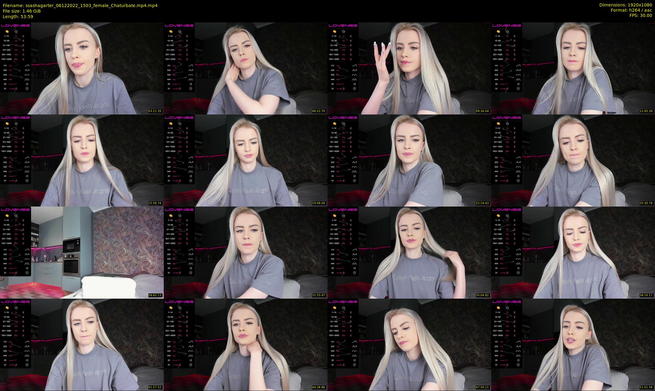 ssashagarter — 54 minute Chaturbate female cam show recording, 1080p, Dec 6, 2022