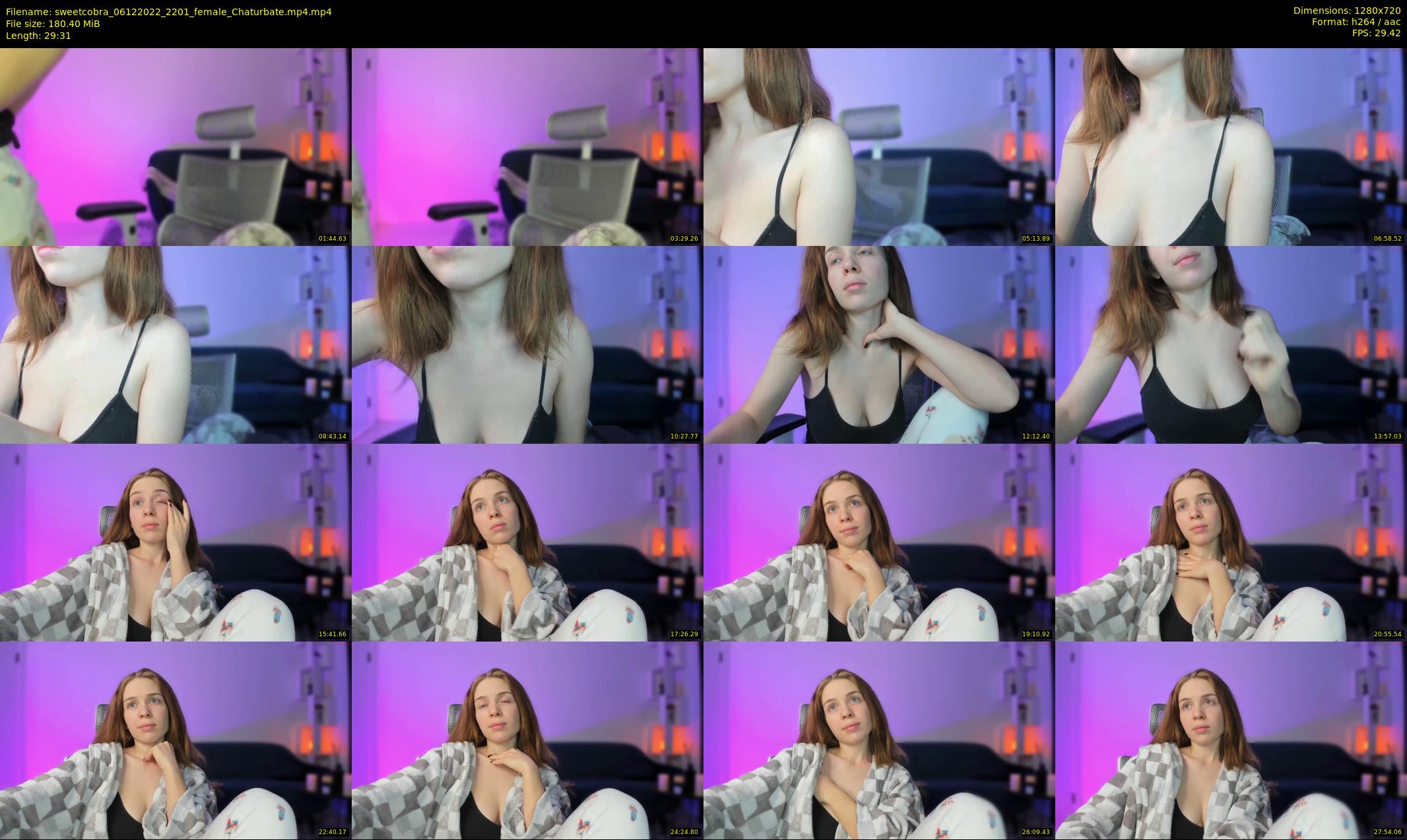 sweetcobra — 30 minute Chaturbate female cam show recording, 720p, Dec 6, 2022