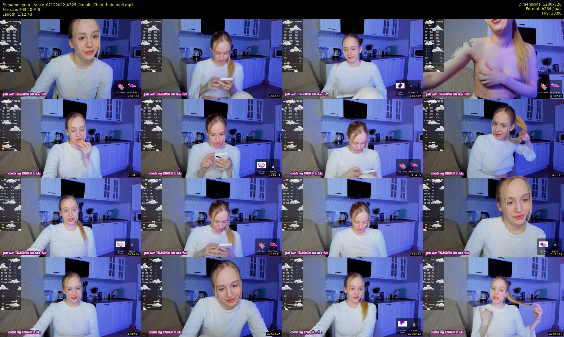 your__voice — 73 minute Chaturbate female cam show recording, 720p, Dec 7, 2022