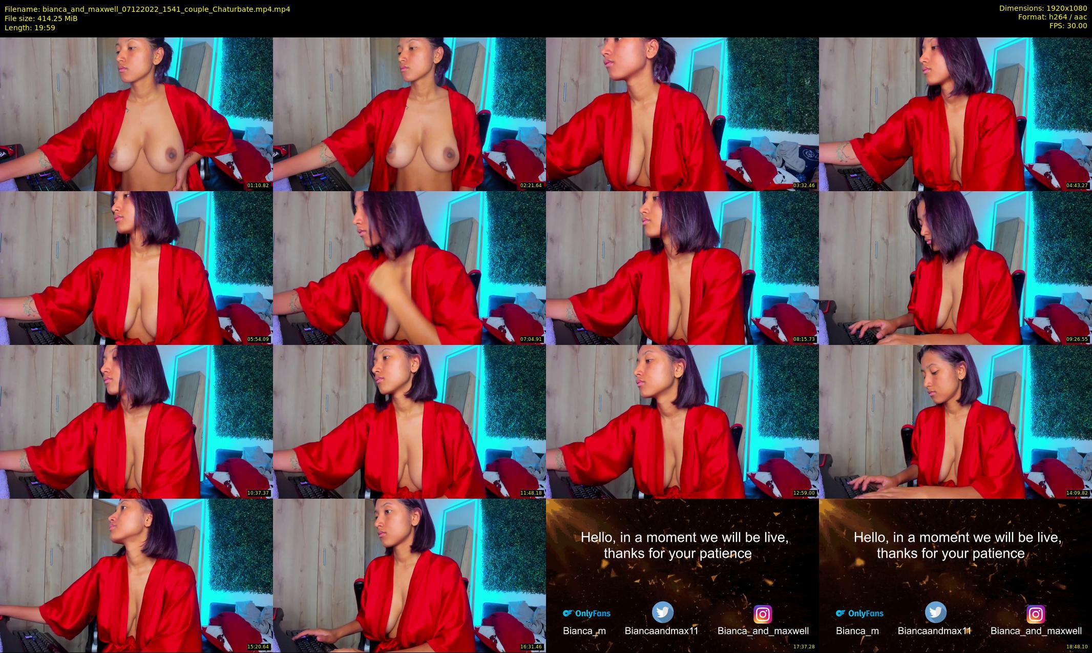 bianca_and_maxwell — 20 minute Chaturbate couple cam show recording, 1080p, Dec 7, 2022