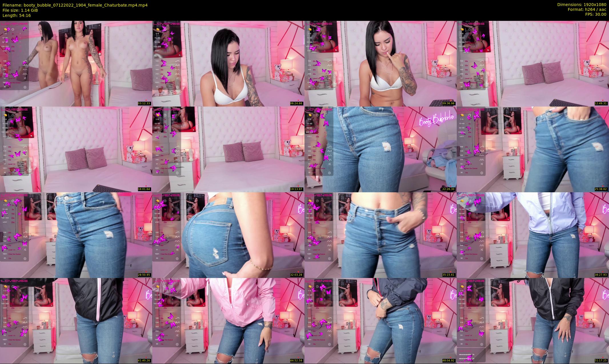 booty_bubble — 55 minute Chaturbate female cam show recording, 1080p, Dec 7, 2022