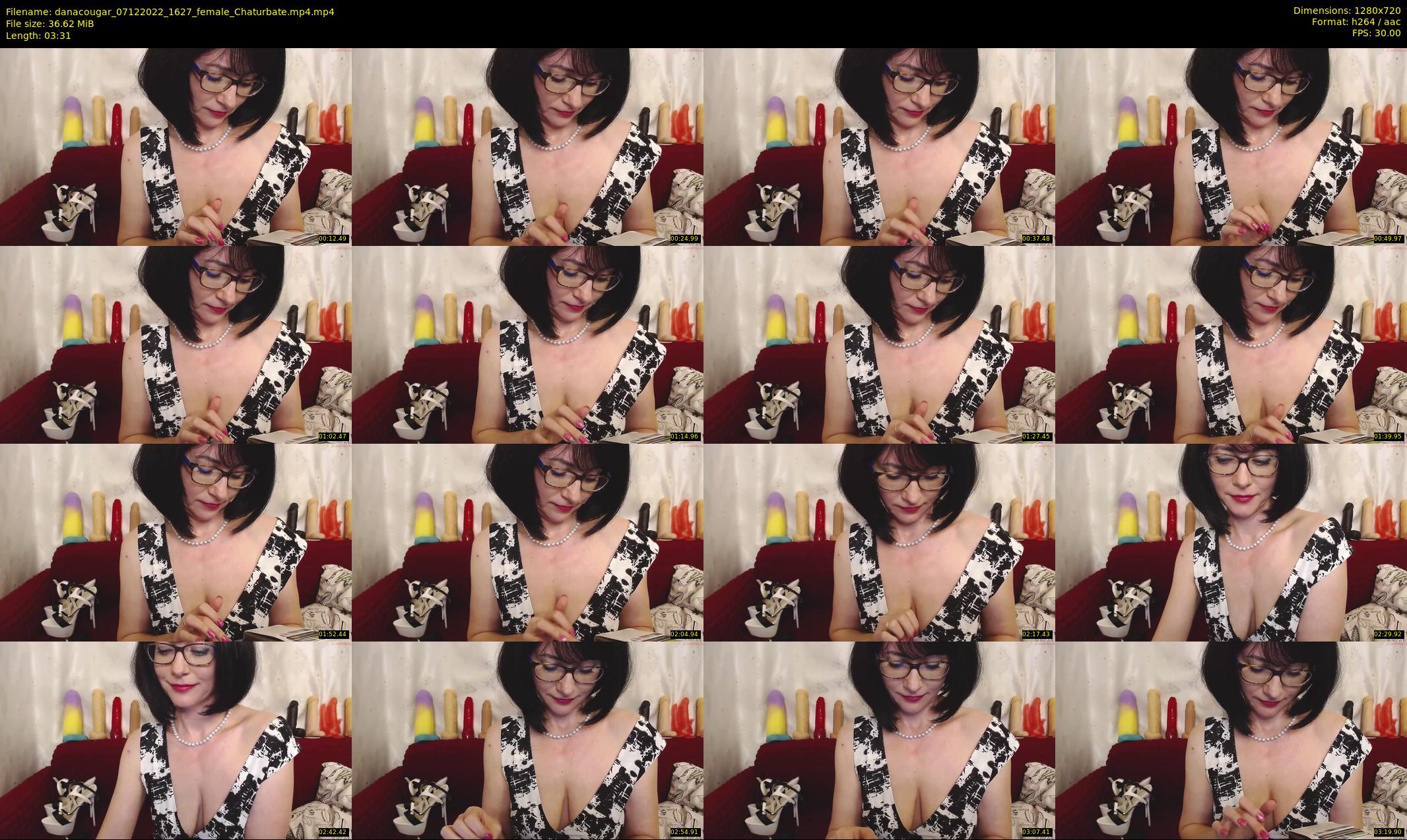 danacougar — 4 minute Chaturbate female cam show recording, 720p, Dec 7, 2022