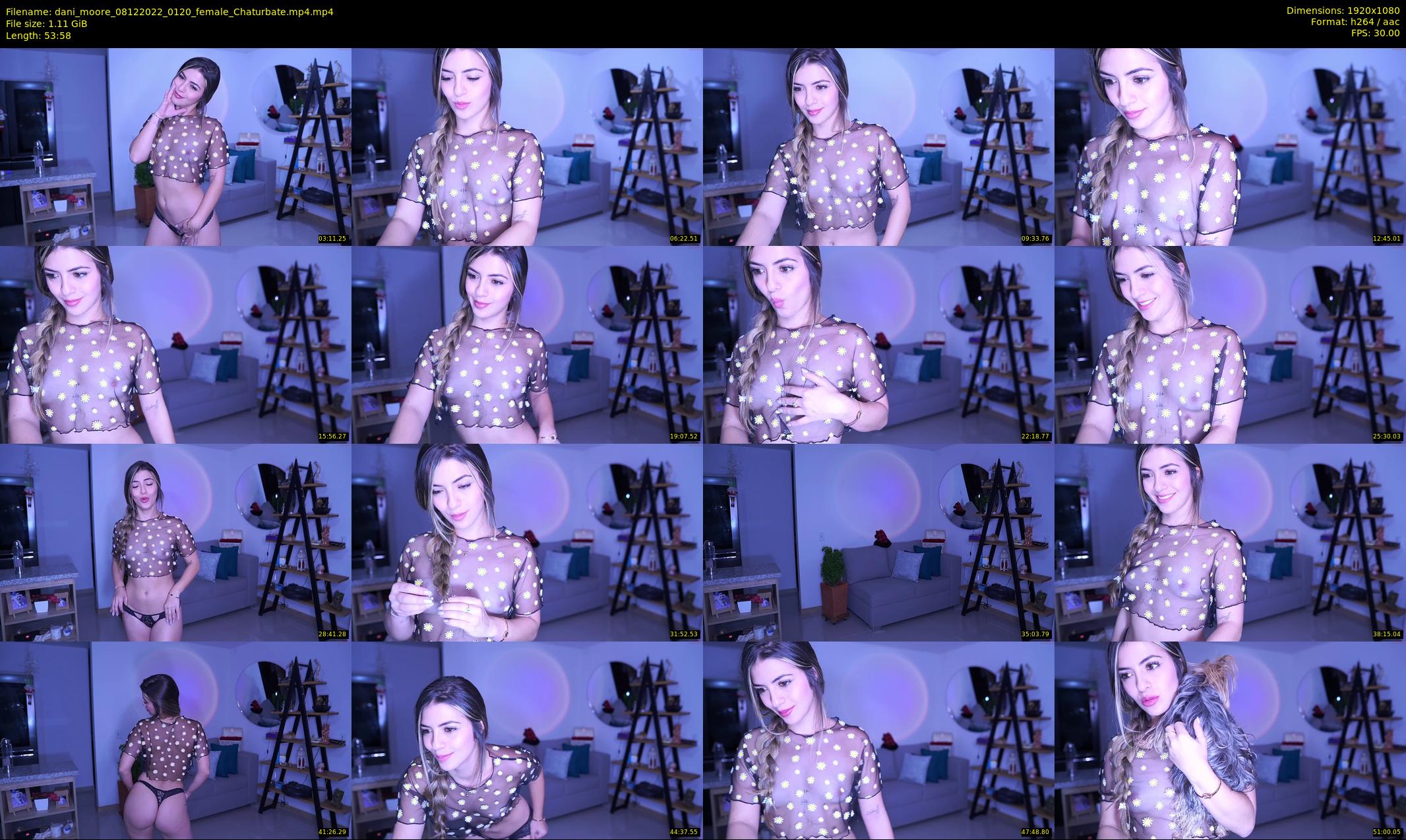 dani_moore — 54 minute Chaturbate female cam show recording, 1080p, Dec 8, 2022