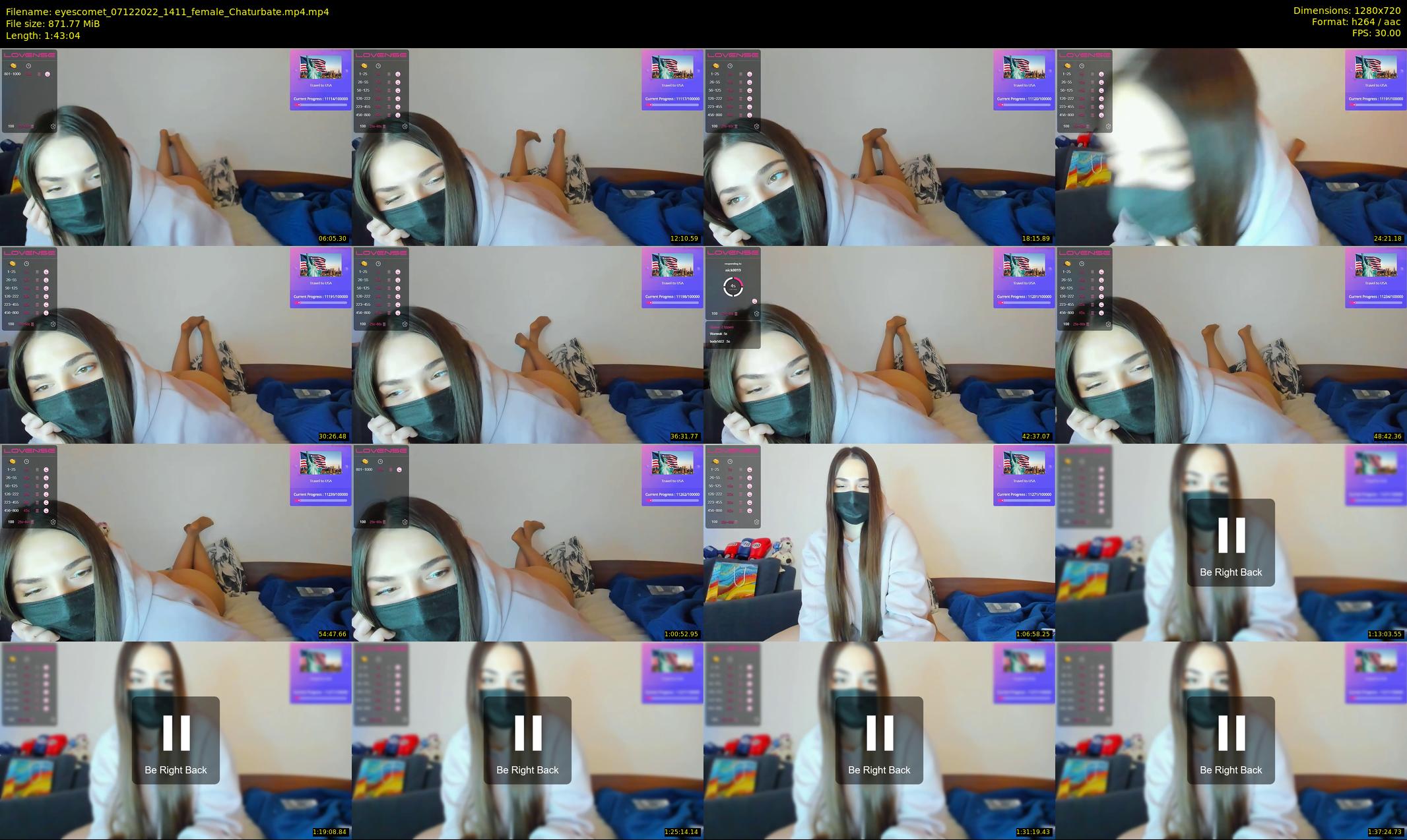 eyescomet — 104 minute Chaturbate female cam show recording, 720p, Dec 7, 2022