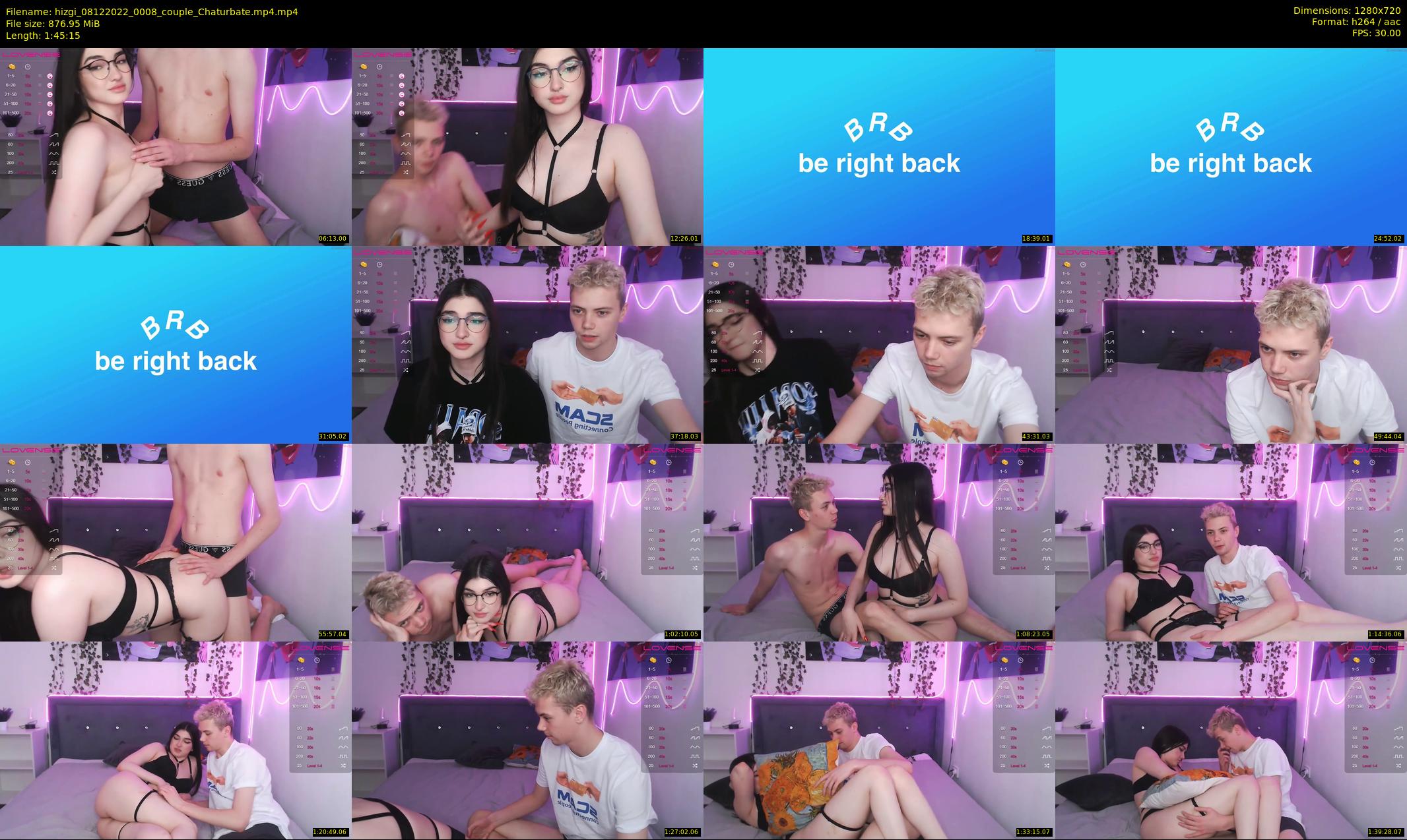 hizgi — 106 minute Chaturbate couple cam show recording, 720p, Dec 8, 2022
