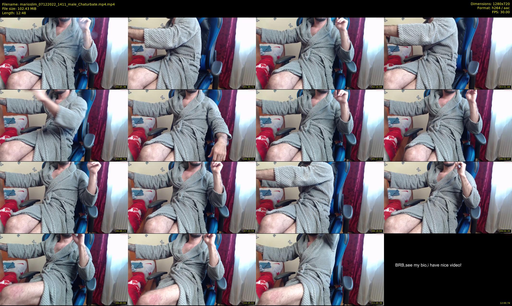 marioslim — 13 minute Chaturbate male cam show recording, 720p, Dec 7, 2022