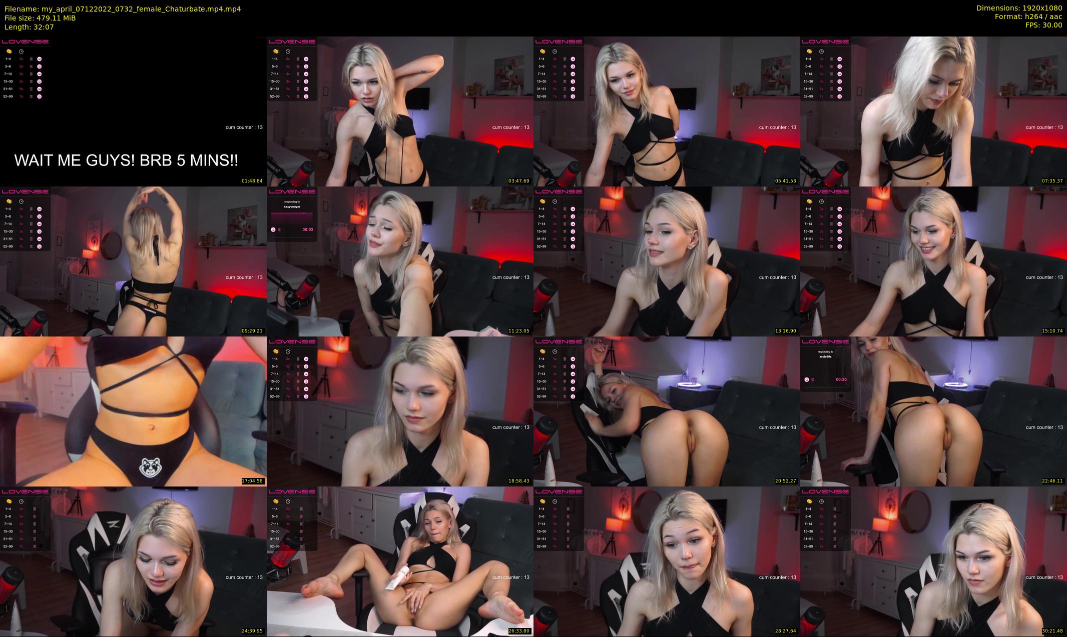 my_april — 33 minute Chaturbate female cam show recording, 1080p, Dec 7, 2022