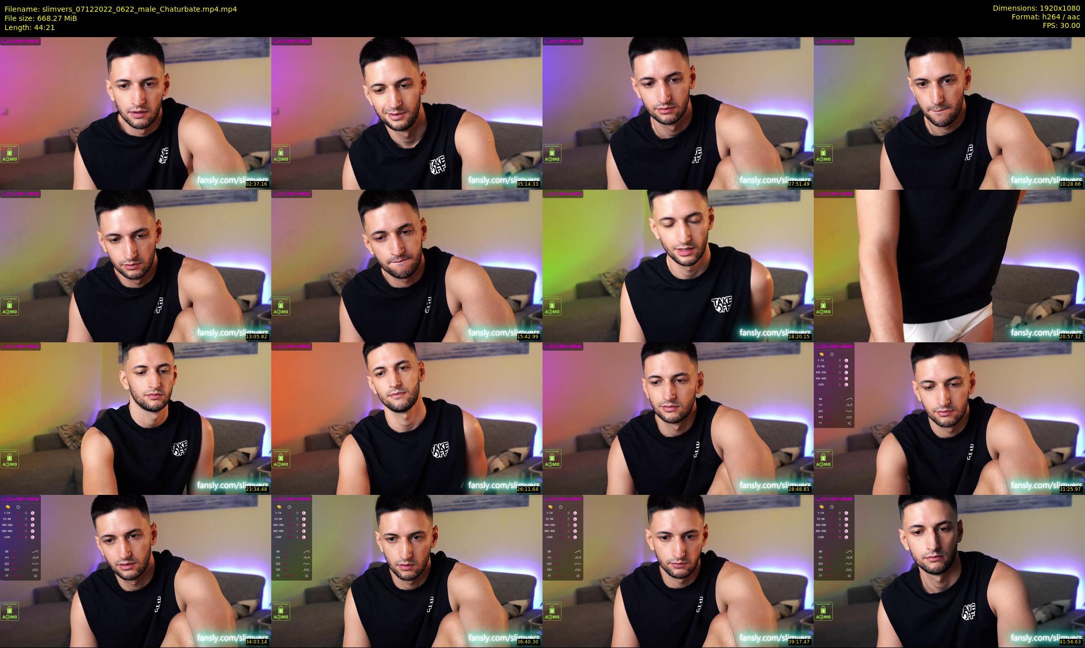 slimvers — 45 minute Chaturbate male cam show recording, 1080p, Dec 7, 2022