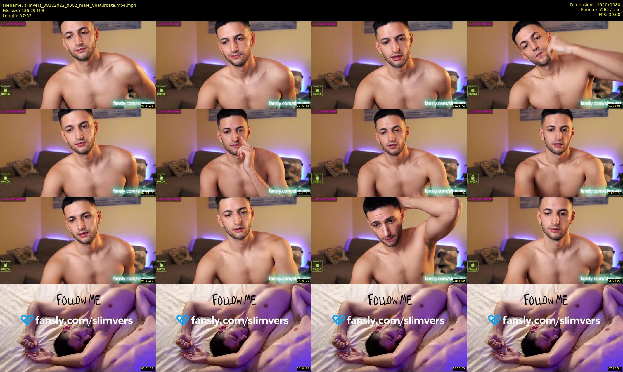 slimvers — 8 minute Chaturbate male cam show recording, 1080p, Dec 8, 2022