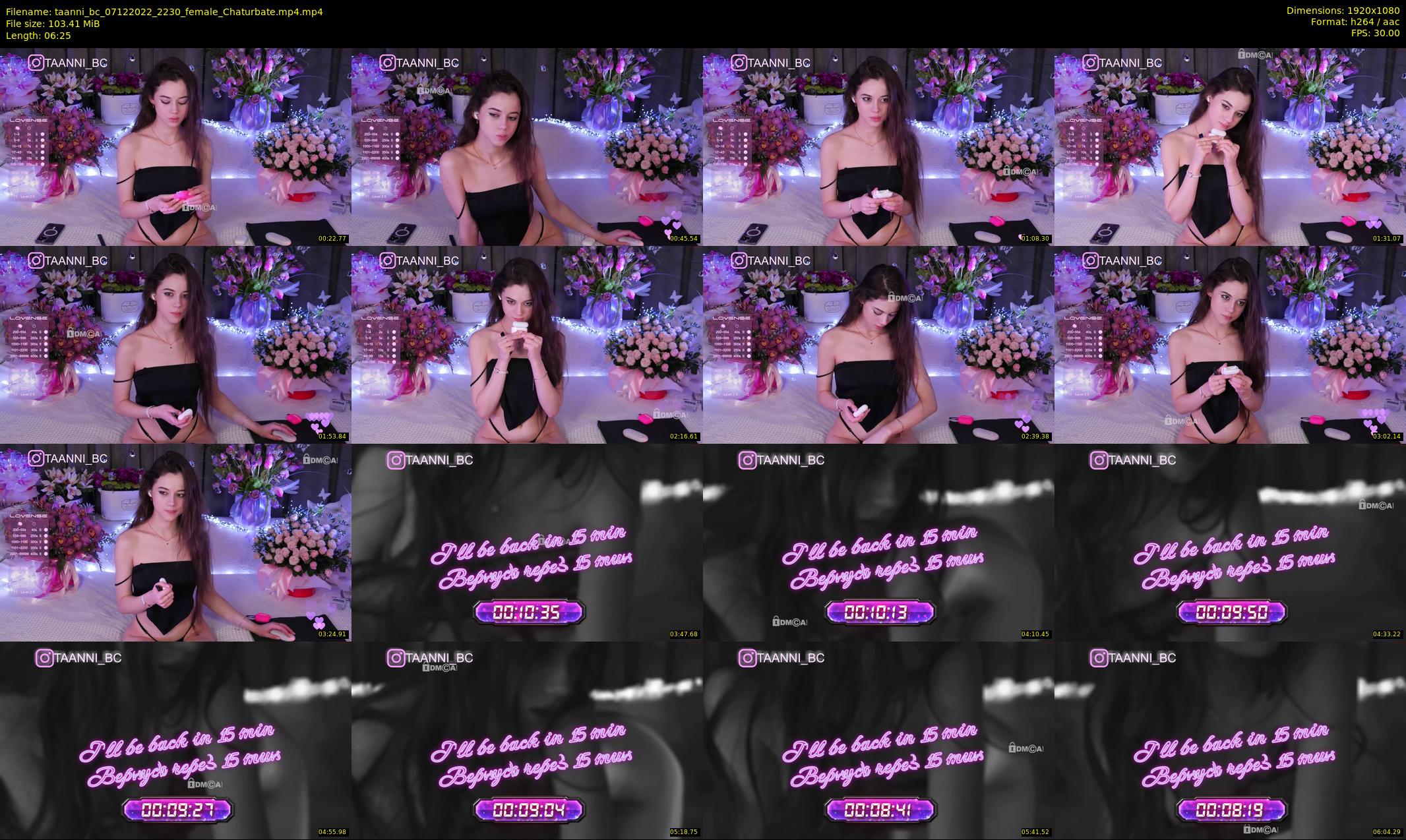 taanni_bc — 7 minute Chaturbate female cam show recording, 1080p, Dec 7, 2022
